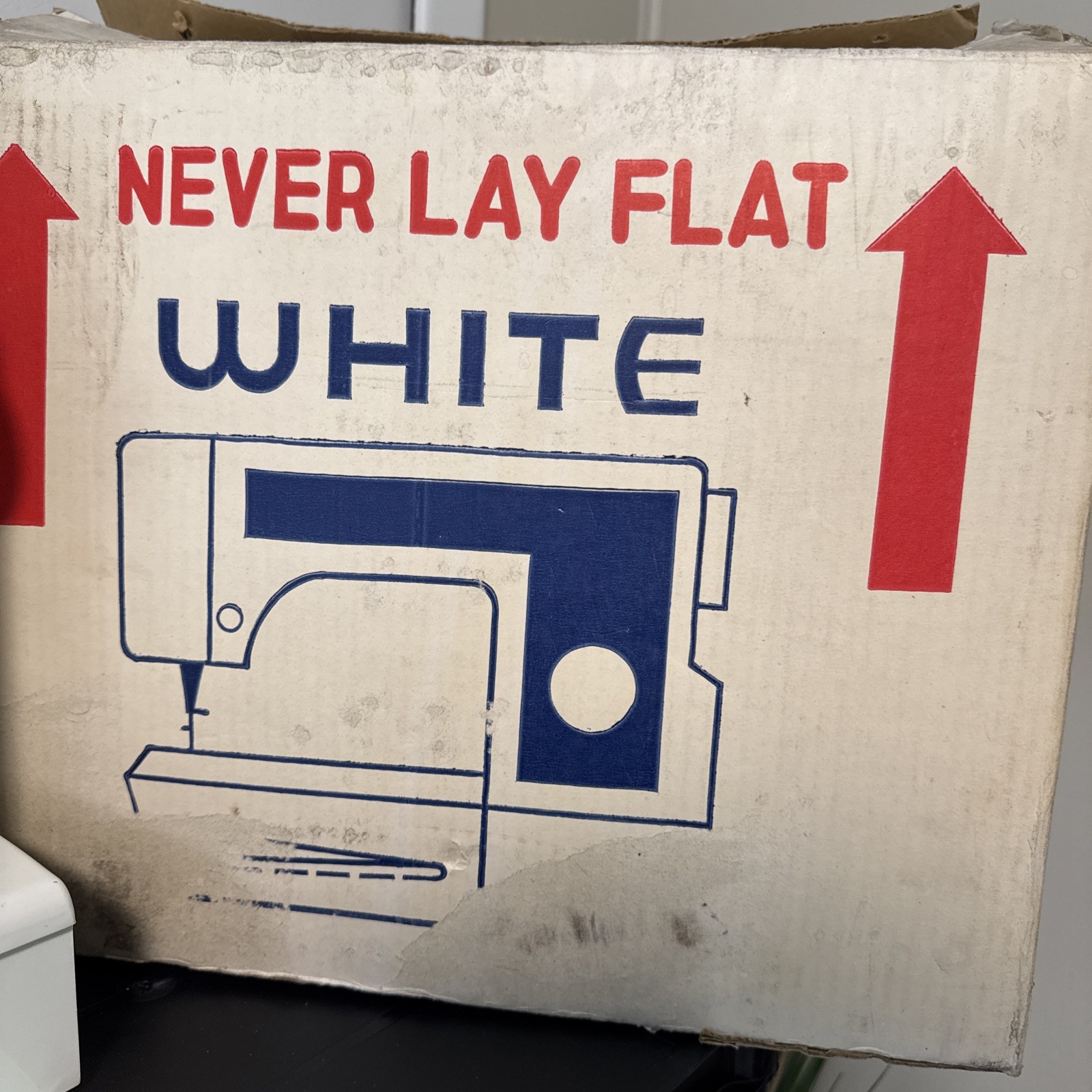 White Sewing Machine Model 1405 With Accessories and Box