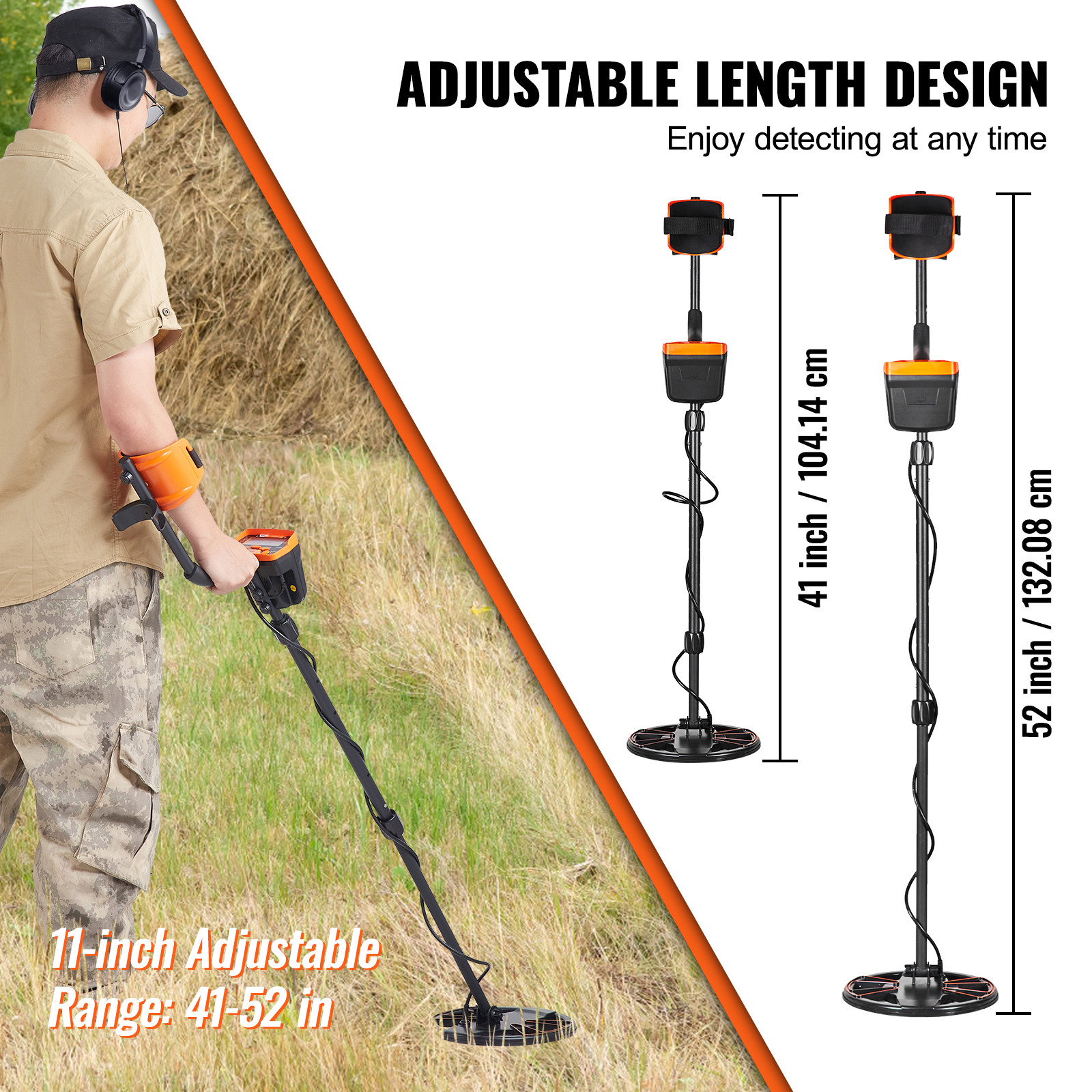LCD Display 10 Inch Metal Detector Gold Digger Hunter IP68 Waterproof