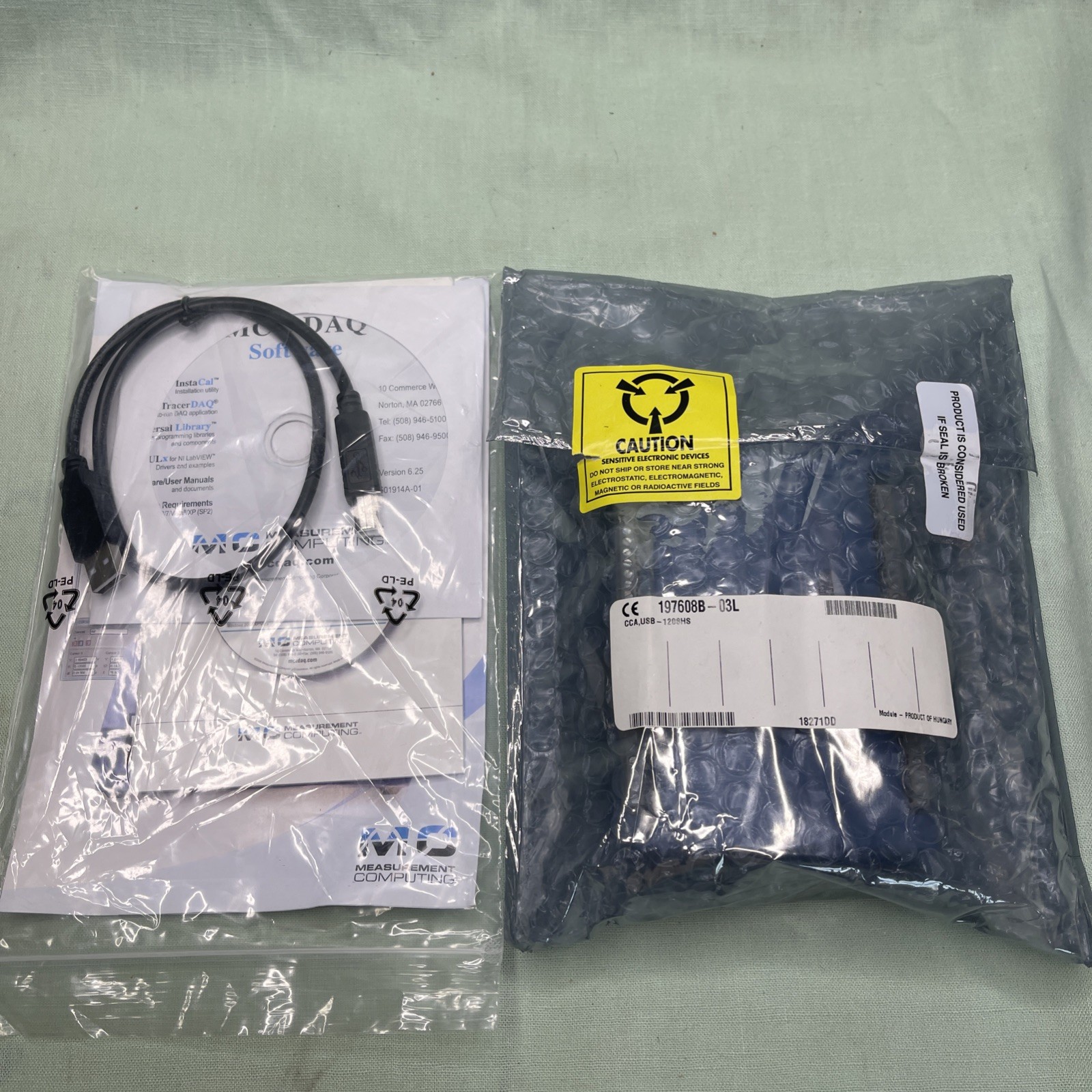 Measurement Computing USB-1208HS High Speed USB DAQ Data Acquisition Device