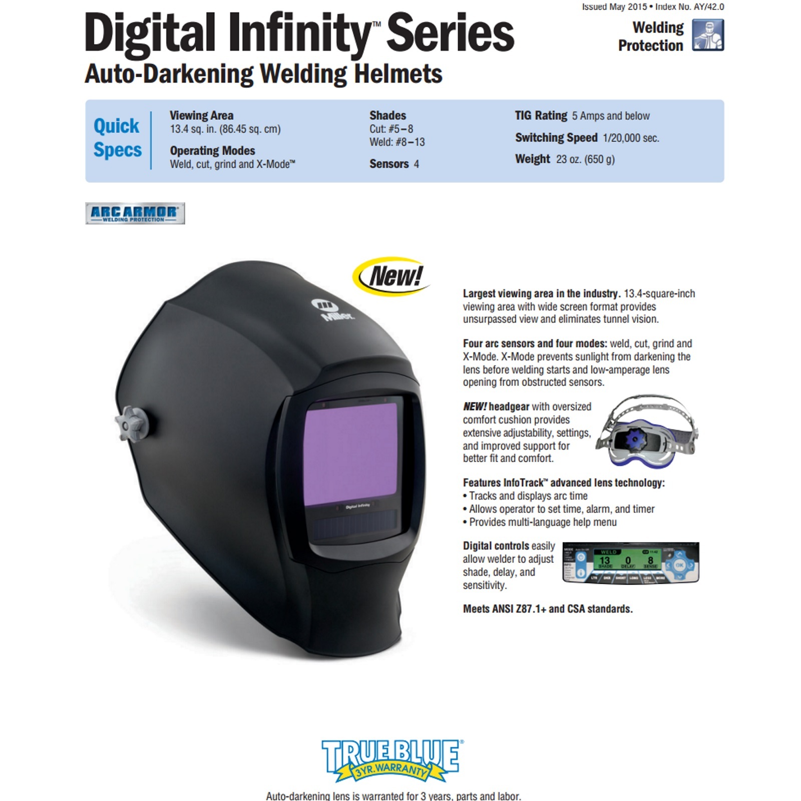 Miller Black Ops Digital Infinity Auto Darkening Welding Helmet (289715)