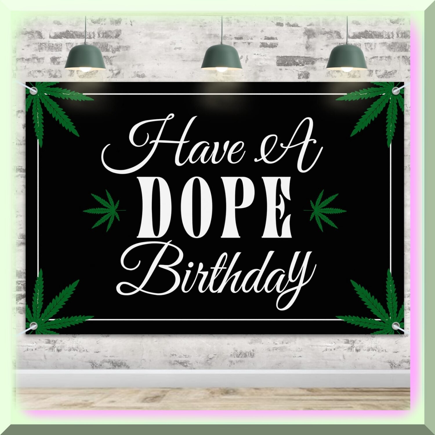 Black 6x4ft Birthday Party Backdrop