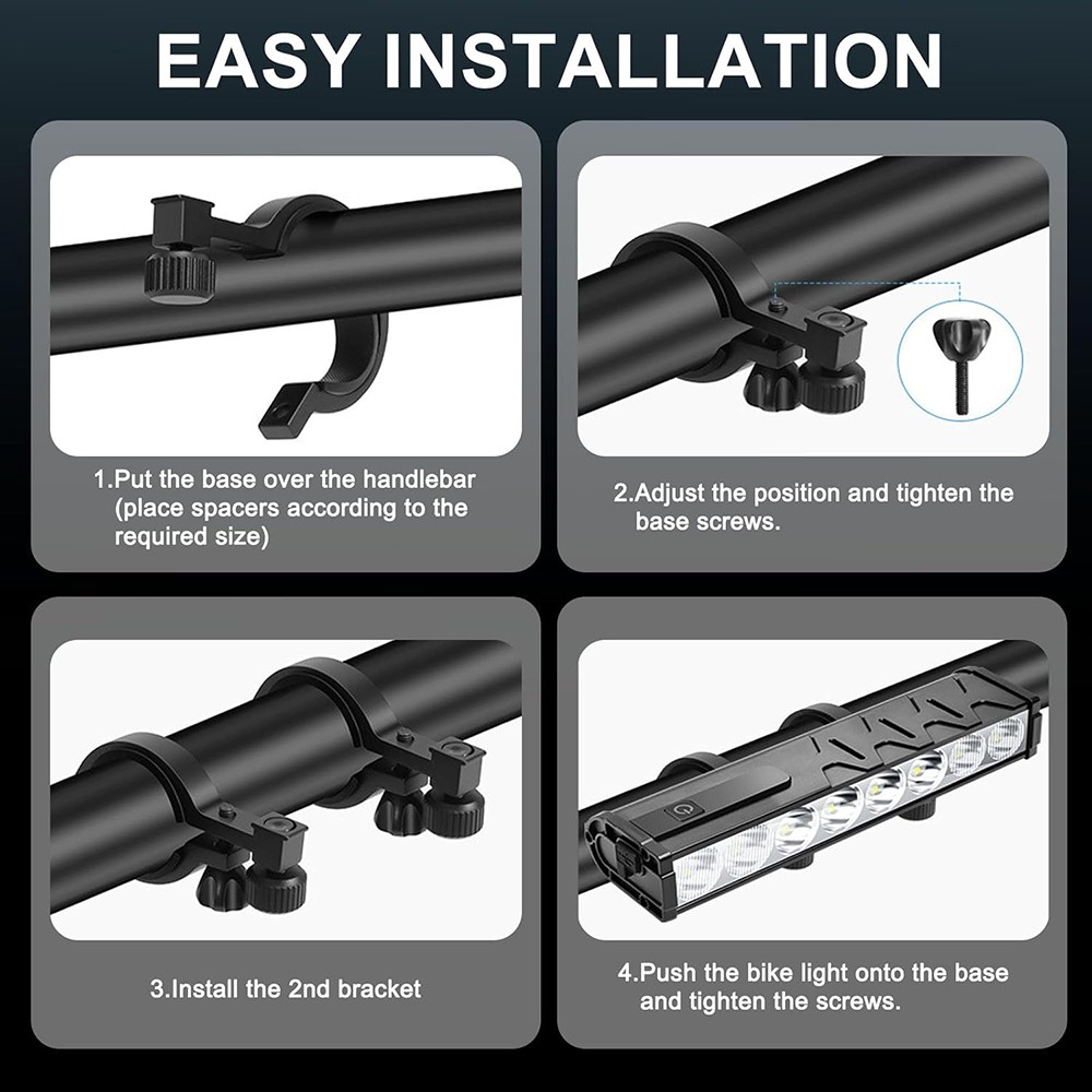 USB Rechargeable Bicycle Front Headlight Super Bright LED Bike Light Waterproof