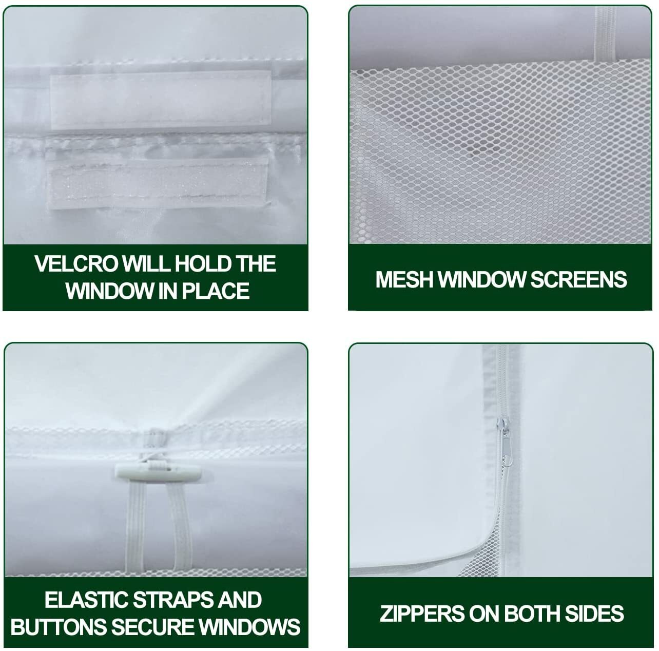 10x10 Enclosure Zipper Side Walls Kit Panels For EZ Pop Up Canopy Gazebo Tent