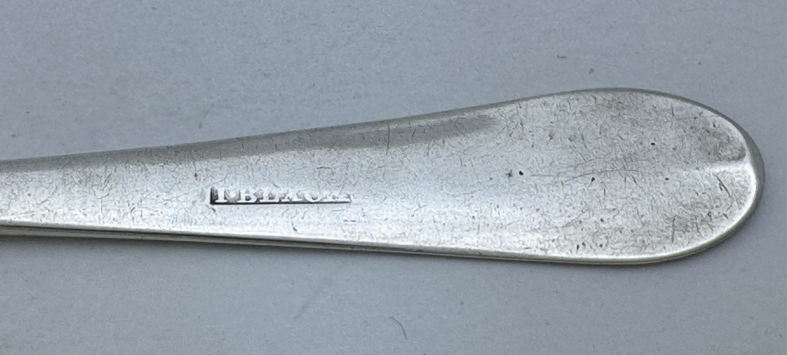 Early American Colonial Coin Silver Teaspoon James Black Philadelphia 1795