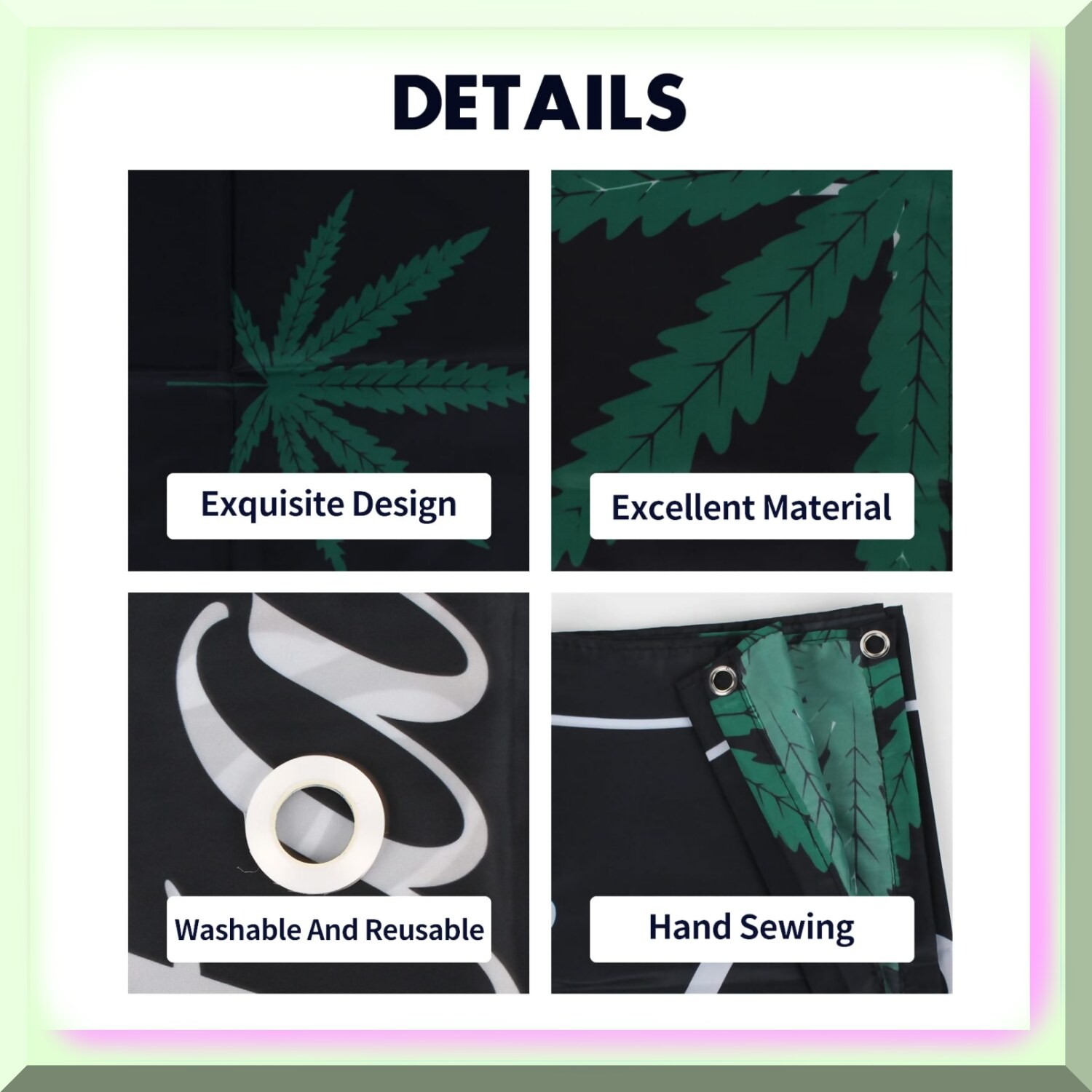 Black 6x4ft Birthday Party Backdrop