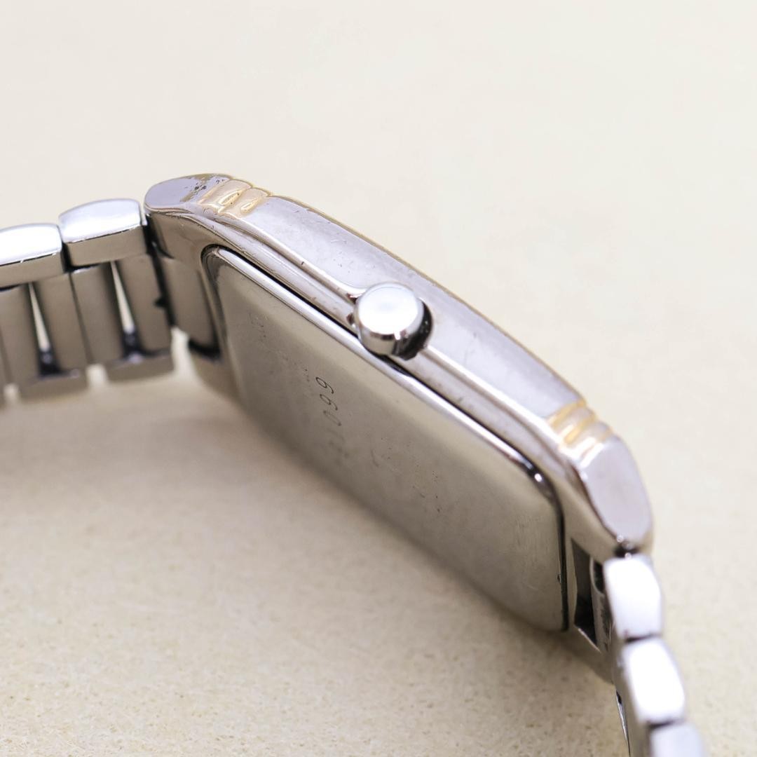 Yves Saint Laurent 2528 Wristwatch Vintage Black Dial Leather Band Timepiece