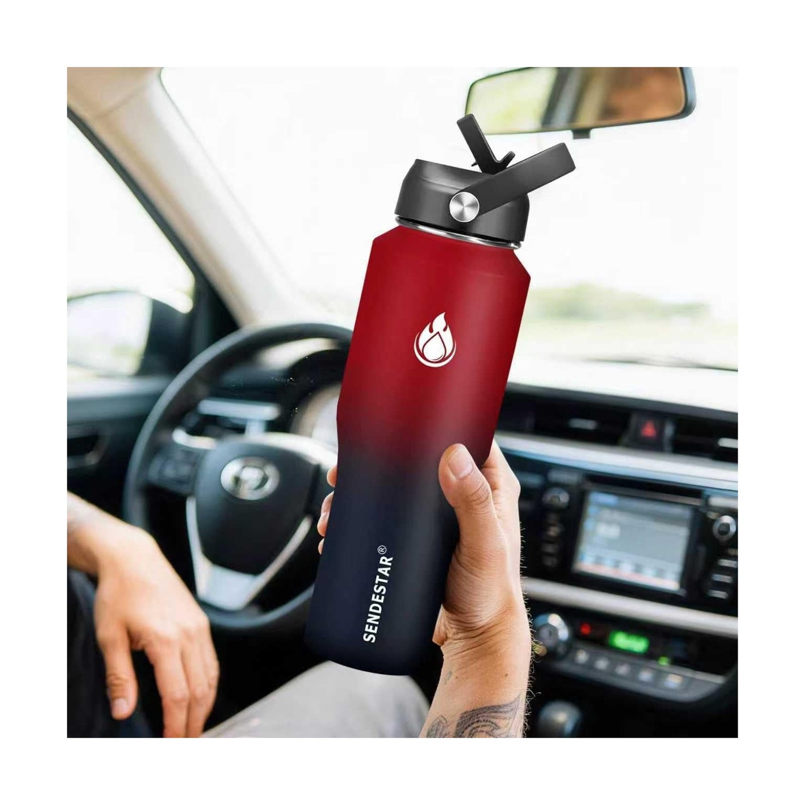 SENDESTAR 32oz Water Bottle Wide Mouth Stainless Steel Vacuum Insul... Fast Ship