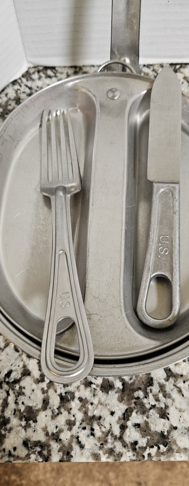 VTG 3 U.S. Army Mess Kits 2 1945 Great Vintage Condition.