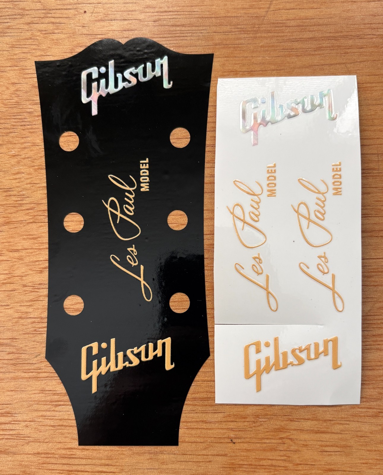 DIY  G  Les Paul guitar UV DTF Durable Instant Headstock Decal