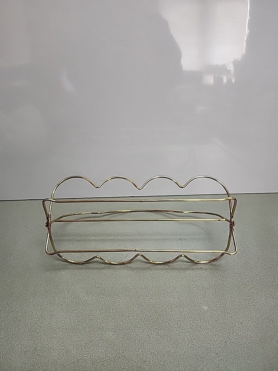 Vtg Libbey Collapsible Drinking 8 Glass Caddy Carrier MCM Barware Gold