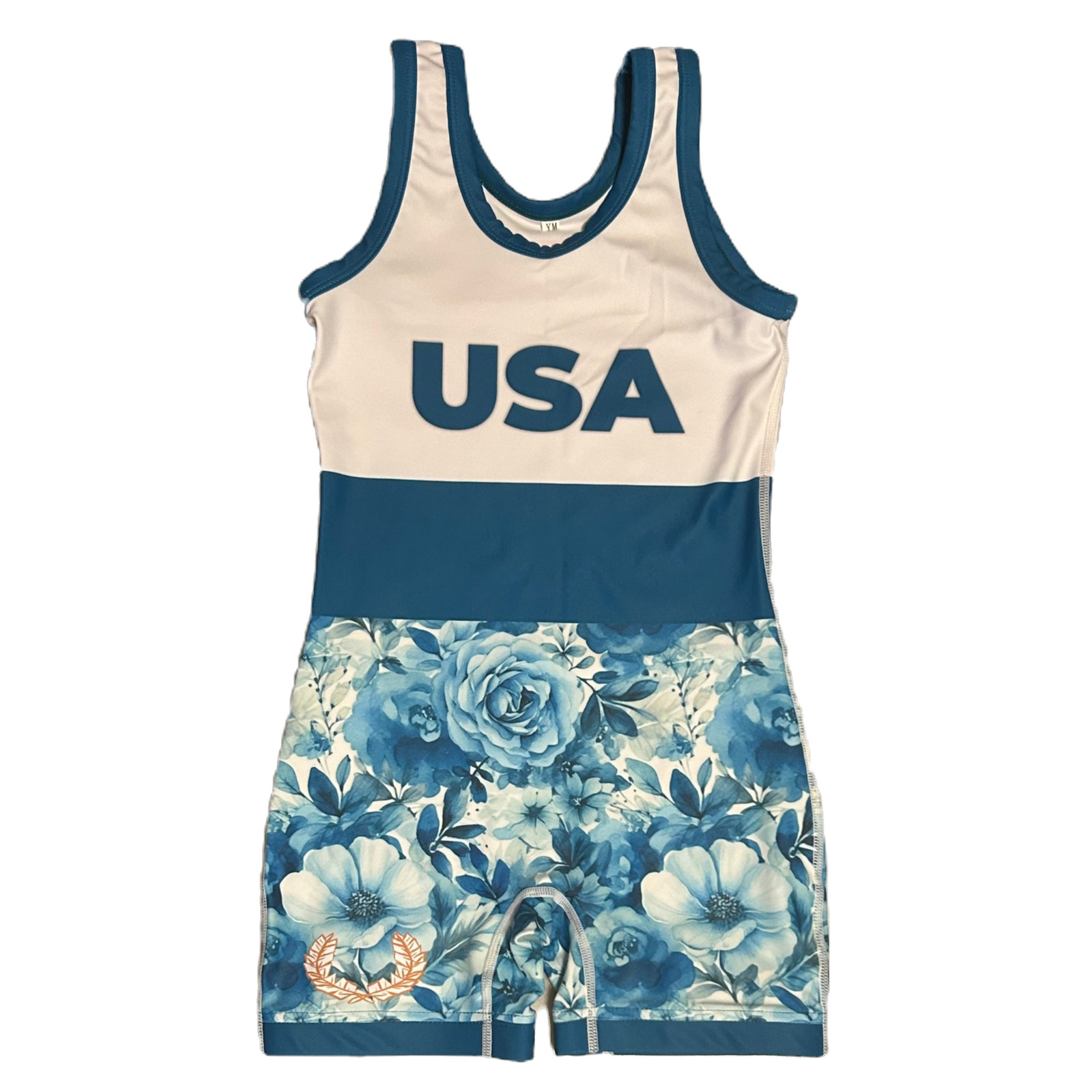 Athena Wrestling - Blue Rose Womens/Girls Singlet