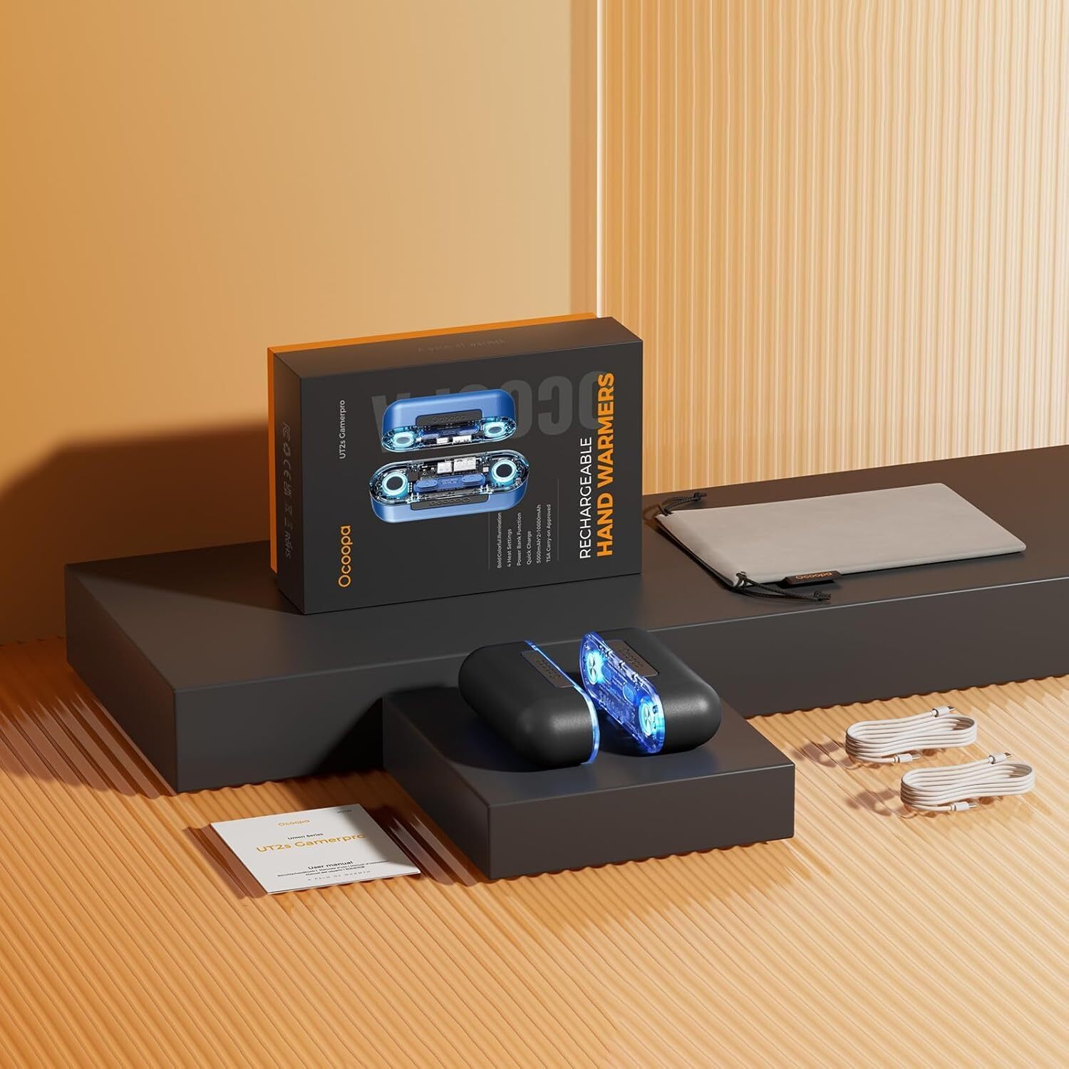 OCOOPA Magnetic 2 in 1 Rechargeable Electric Hand Warmers 10000mAh 16hours Heat