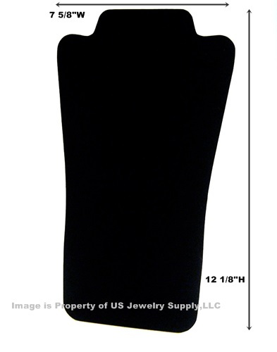 1 Tall Black Necklace Pendant Easel Back Jewelry Display Stand 12 1/8"H