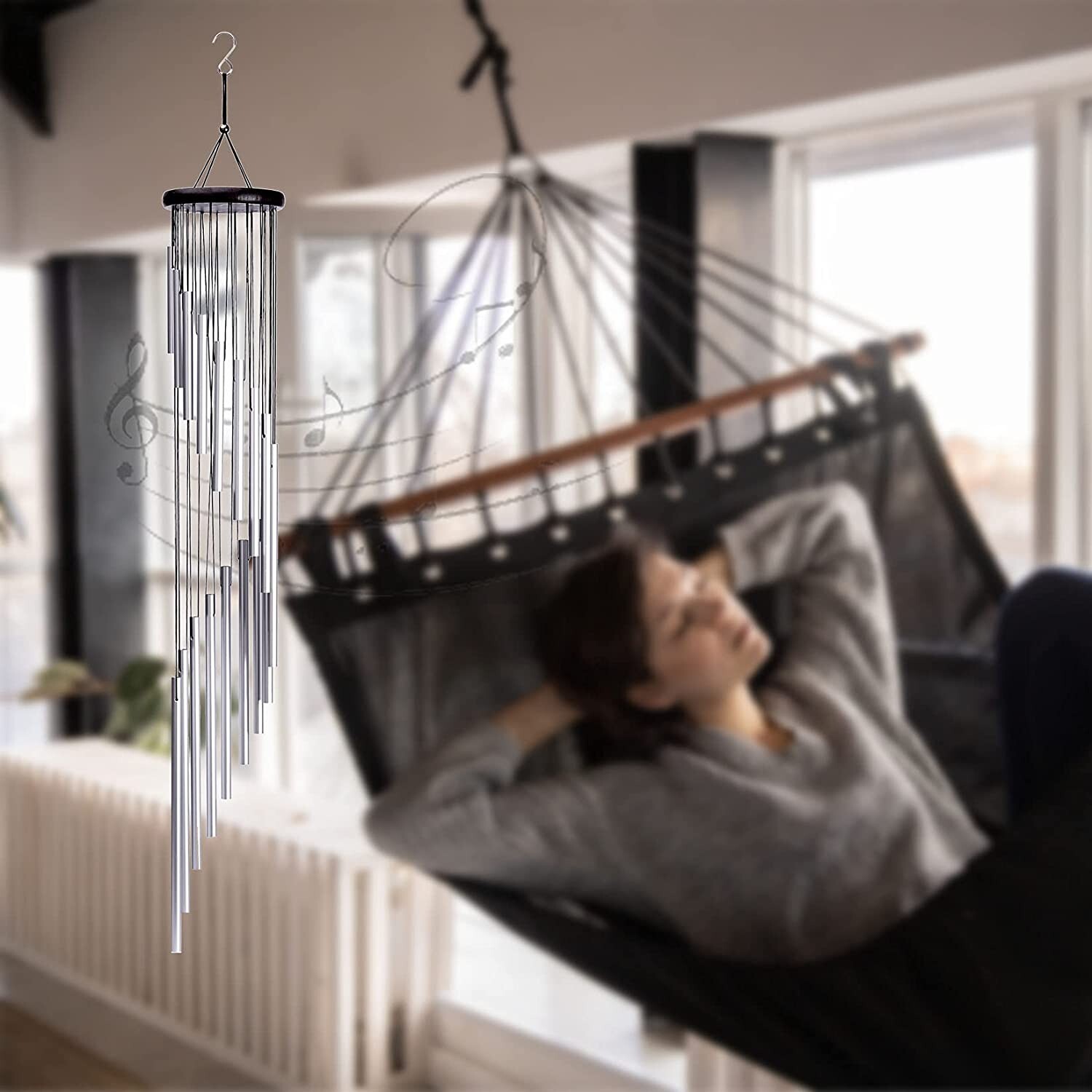 Large 18 Tubes Windchime Chapel Bells Wind Chimes Outdoor Garden Home Decor Gift