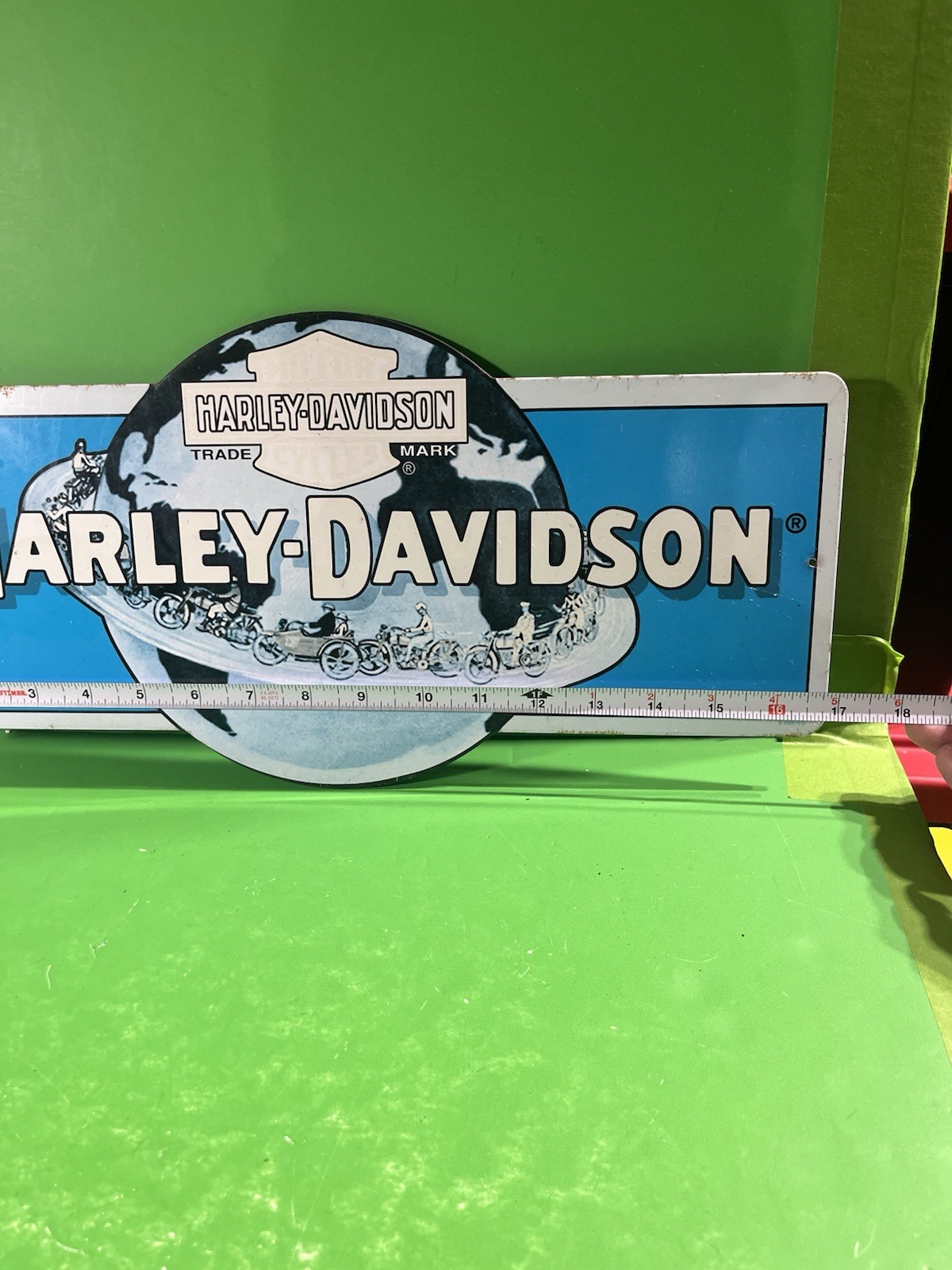 Harley Davidson Metal Display Sign - H-D Globe - Ande Rooney 2005