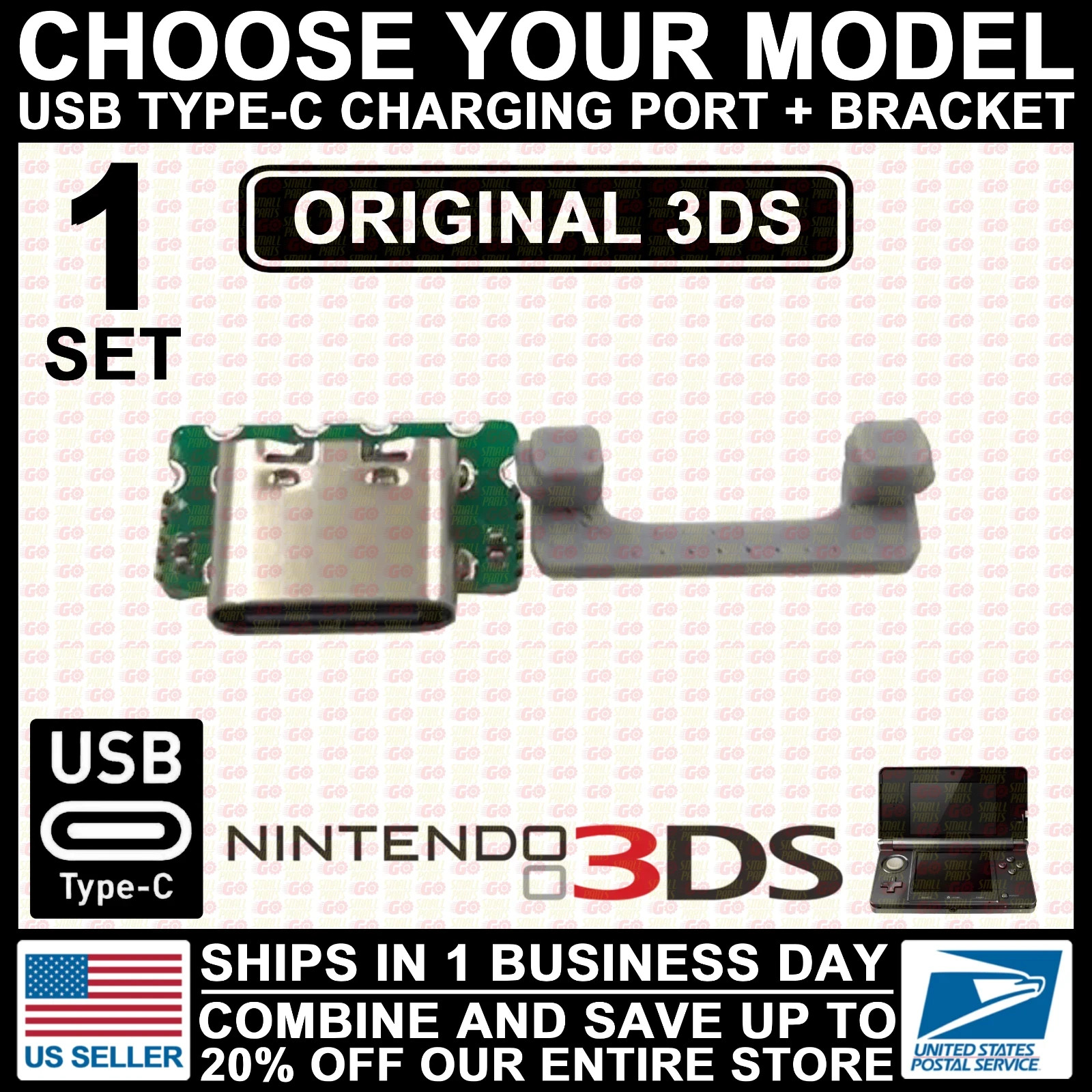 USB Type-C Charger Charging Port Mod Socket for Nintendo New/3DS/XL/LL/Original