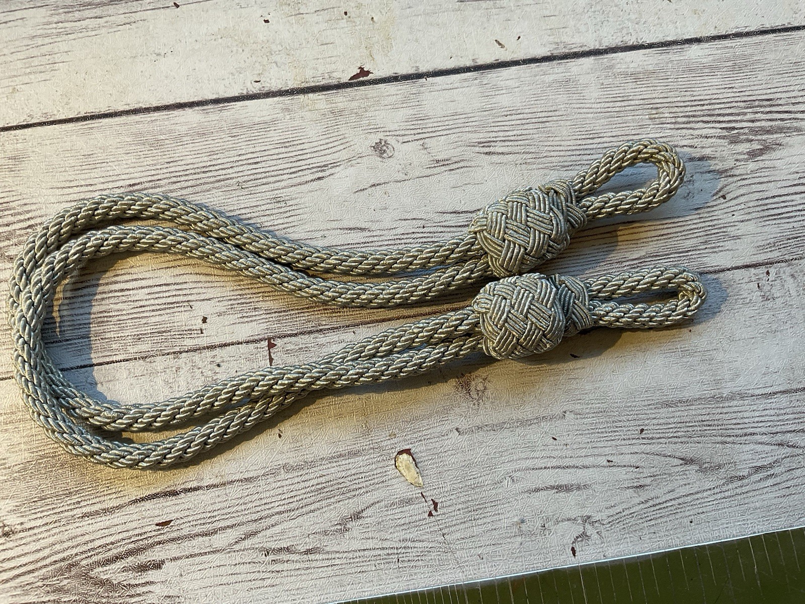 ORIGINAL WWII GERMAN BULLION OFFICER VISOR CAP CORD STRAP