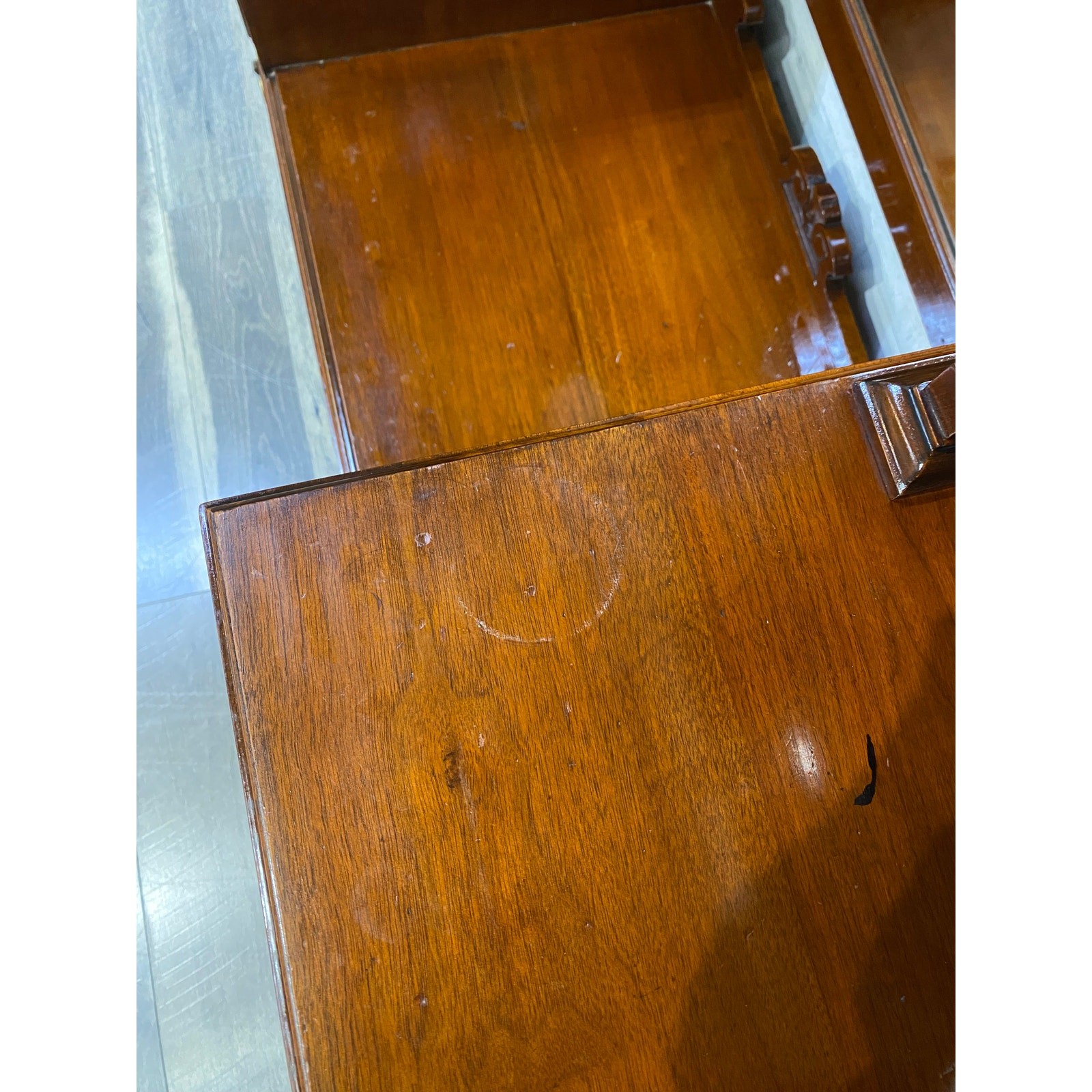 Antique Victorian Vanity Dresser Walnut Mirrors Late 1800s