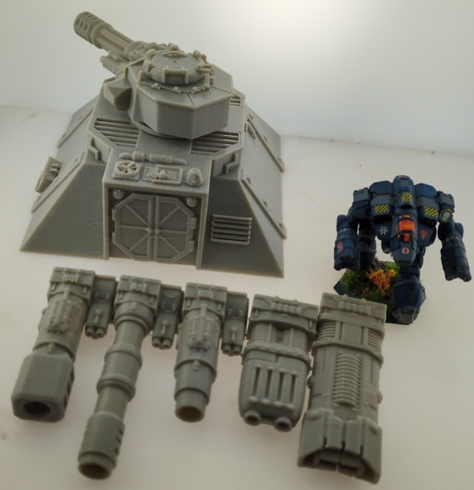 3d Printed Scenery Terrain 6 Gun Defense Base Great For Tabletop Wargames C1