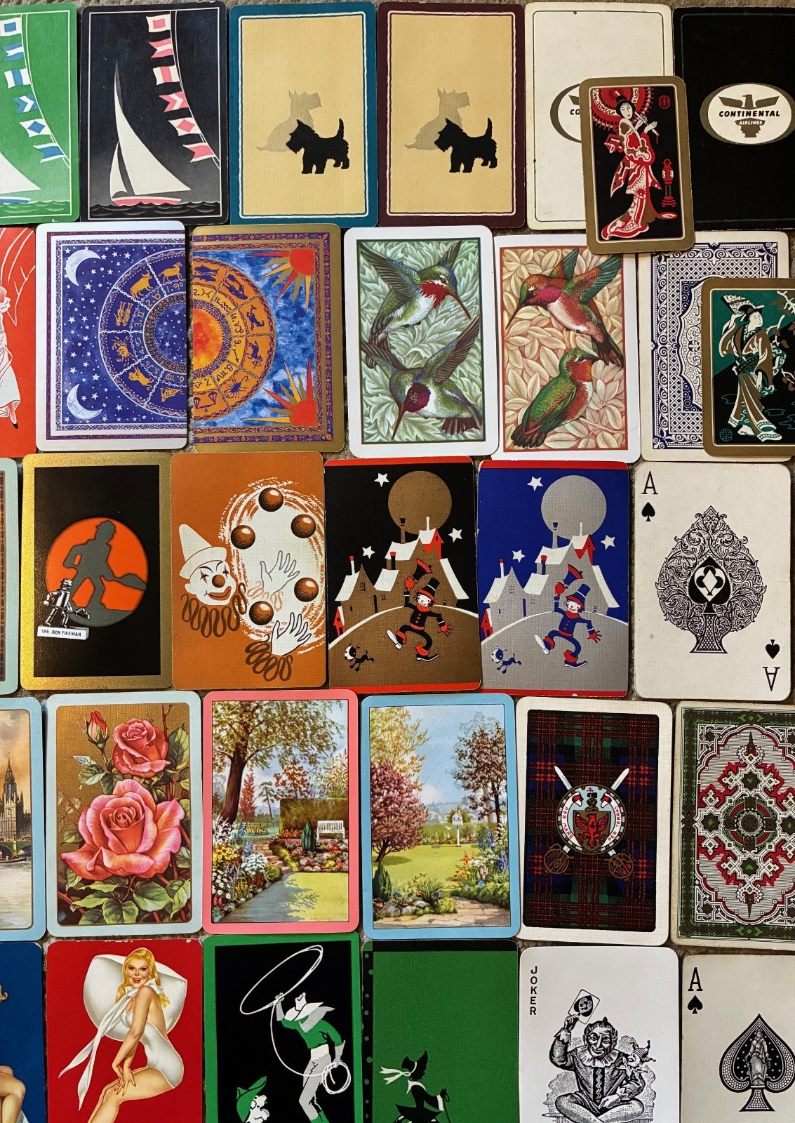 Lot~94 Vintage Single Swap Playing Cards~Art Deco~Women~Victorian~Flapper~Dogs+