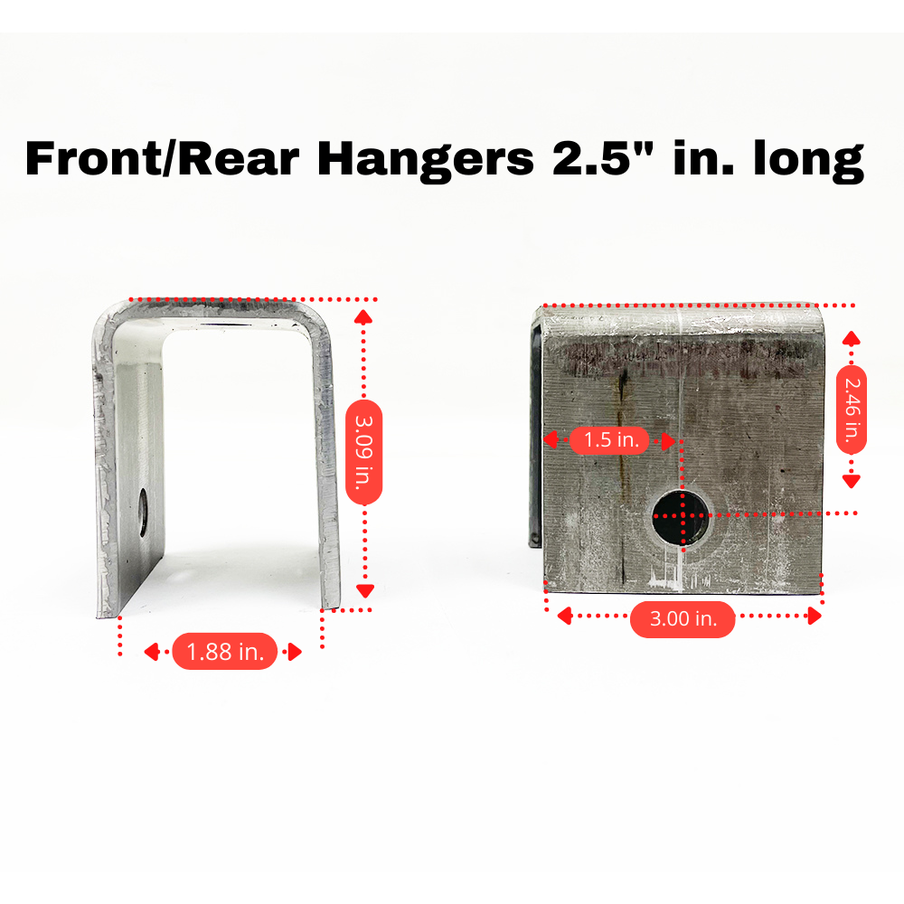 5,200 lbs. Dual Trailer Axle Suspension Kit (Leaf Springs, Hanger & U-Bolt kit)