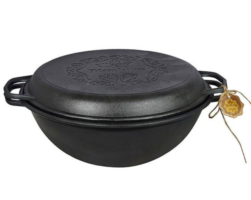12 L Cast Iron Kazan Cauldron Pilaf Lagman Uzbek Namangan Kazan Казан Чугунный