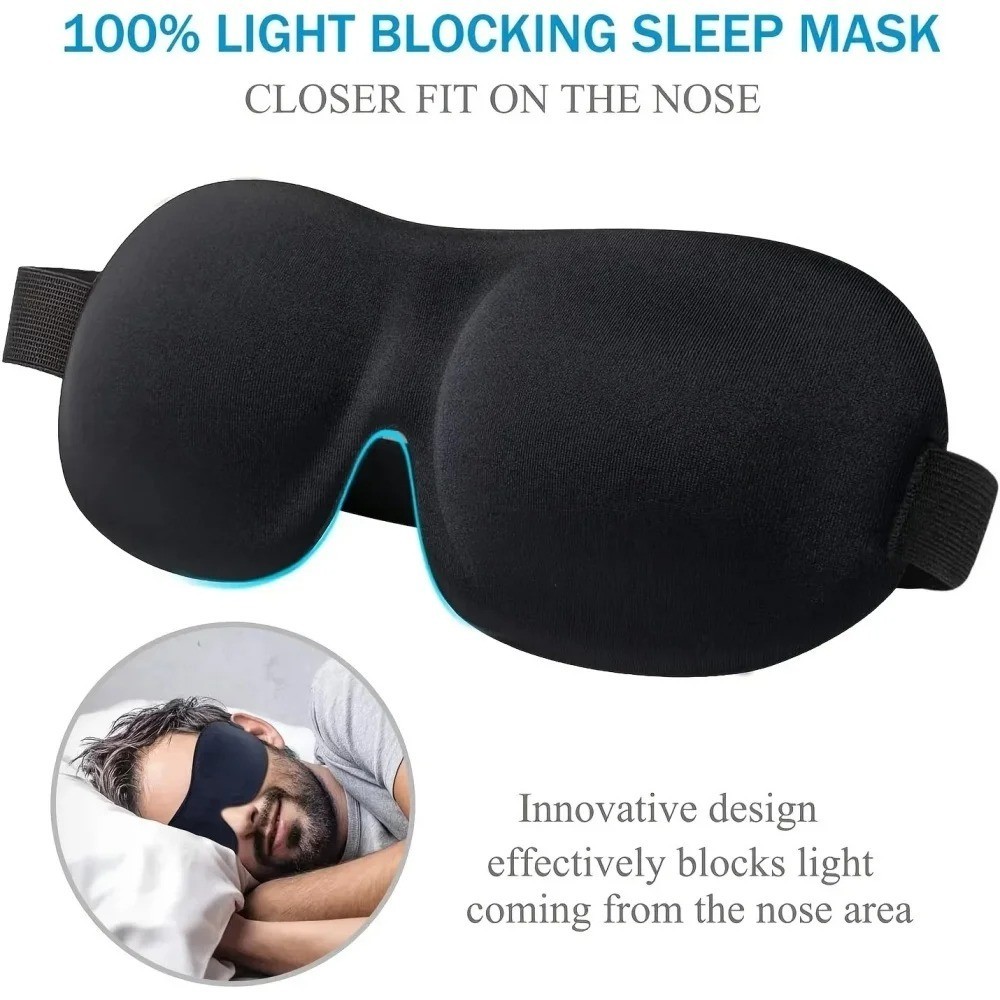 1 Pack Travel 3D Eye Mask Sleep Soft Padded Shade Cover Rest Relax Blindfold