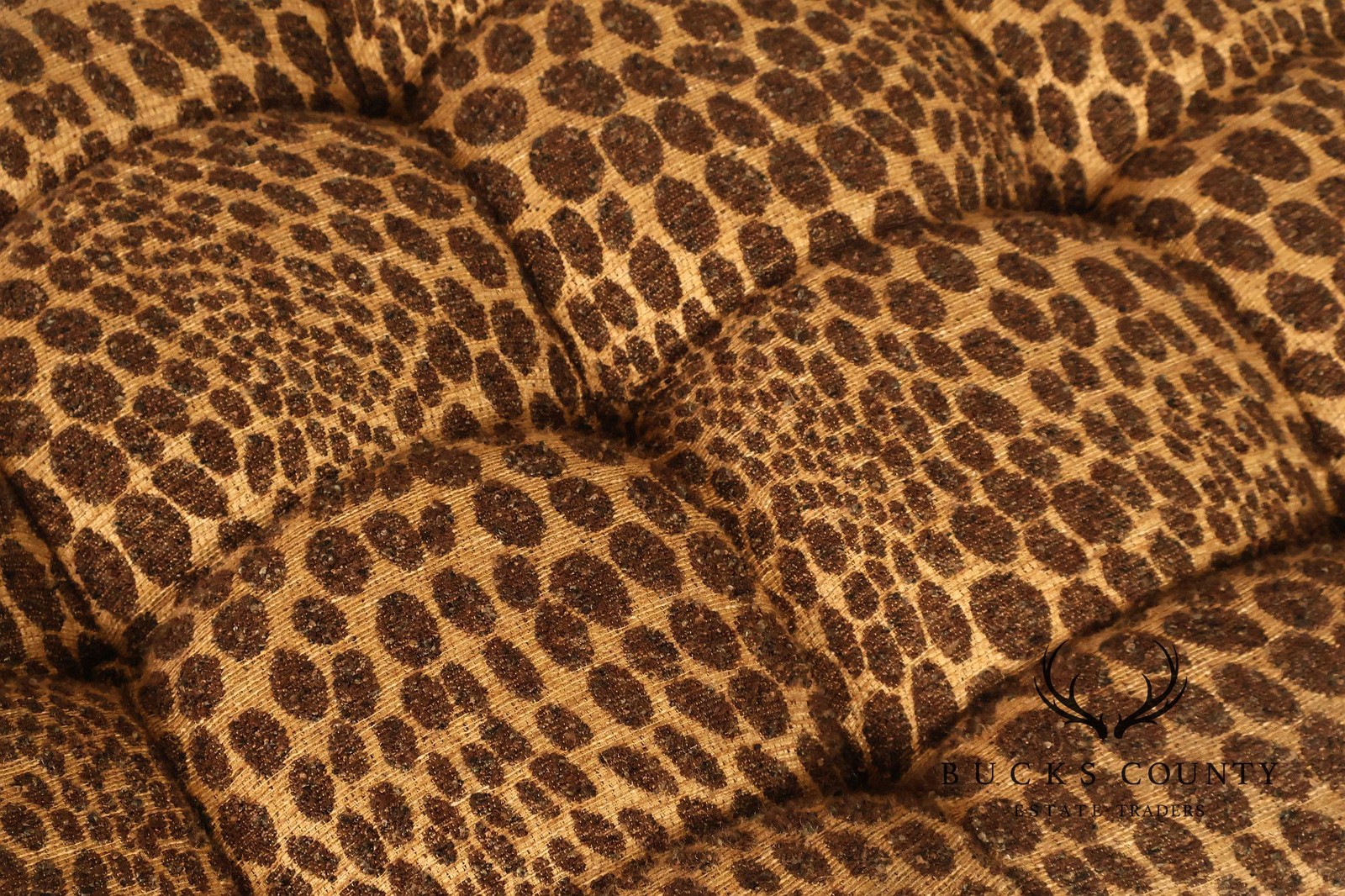 English Regency Style Large Tufted Ottoman