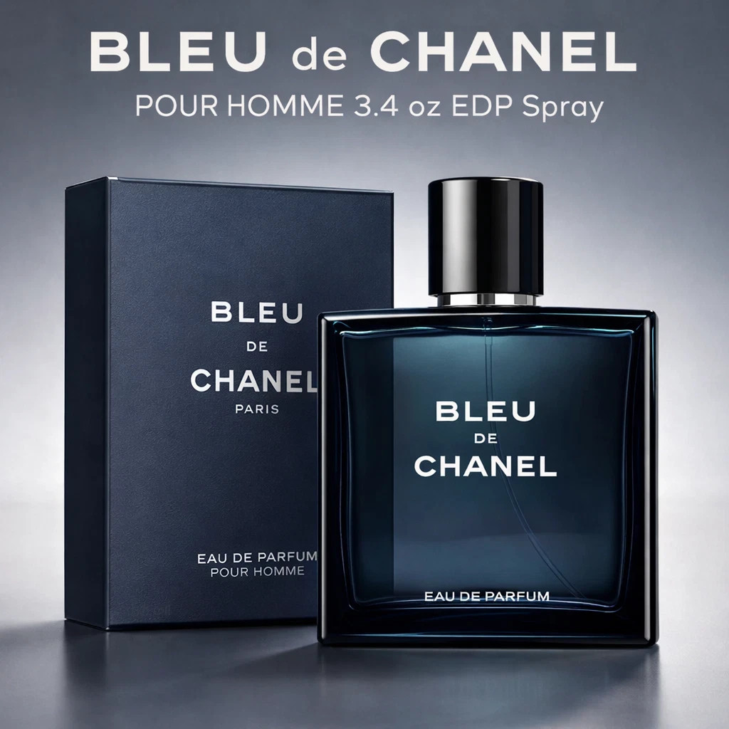 BLEU de CHANEL POUR HOMME 3.4 oz EDP Spray New Sealed - Free Shipping