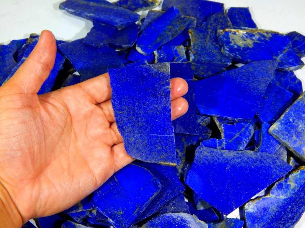 500Crt NATURAL BLUE LAPIS LAZULI ROCK ROUGH SLAB TILE AFGHAN UNTREATED GEMSTONES