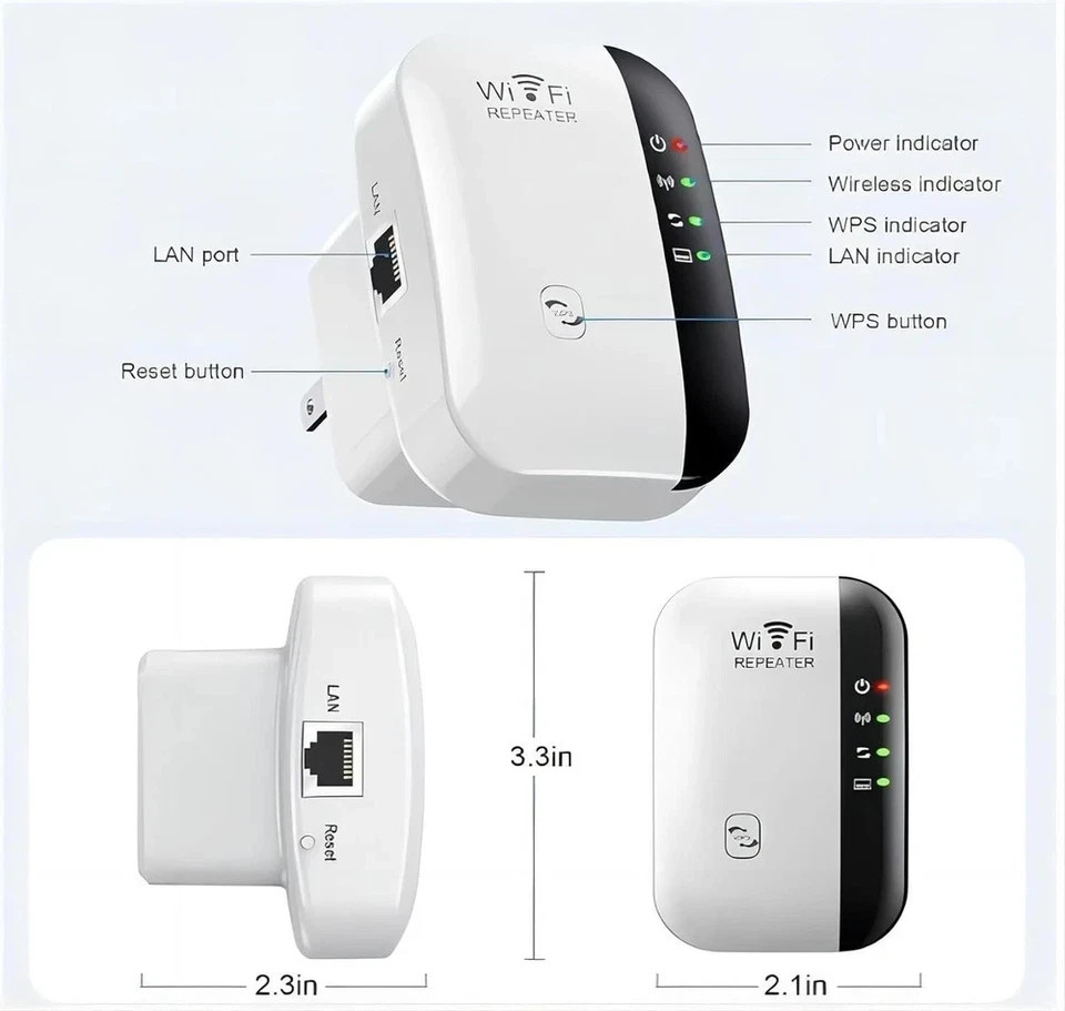 Wifi Extender Signal Booster up to 5000Sq.Ft and 55 Devices, Wifi Range Extender