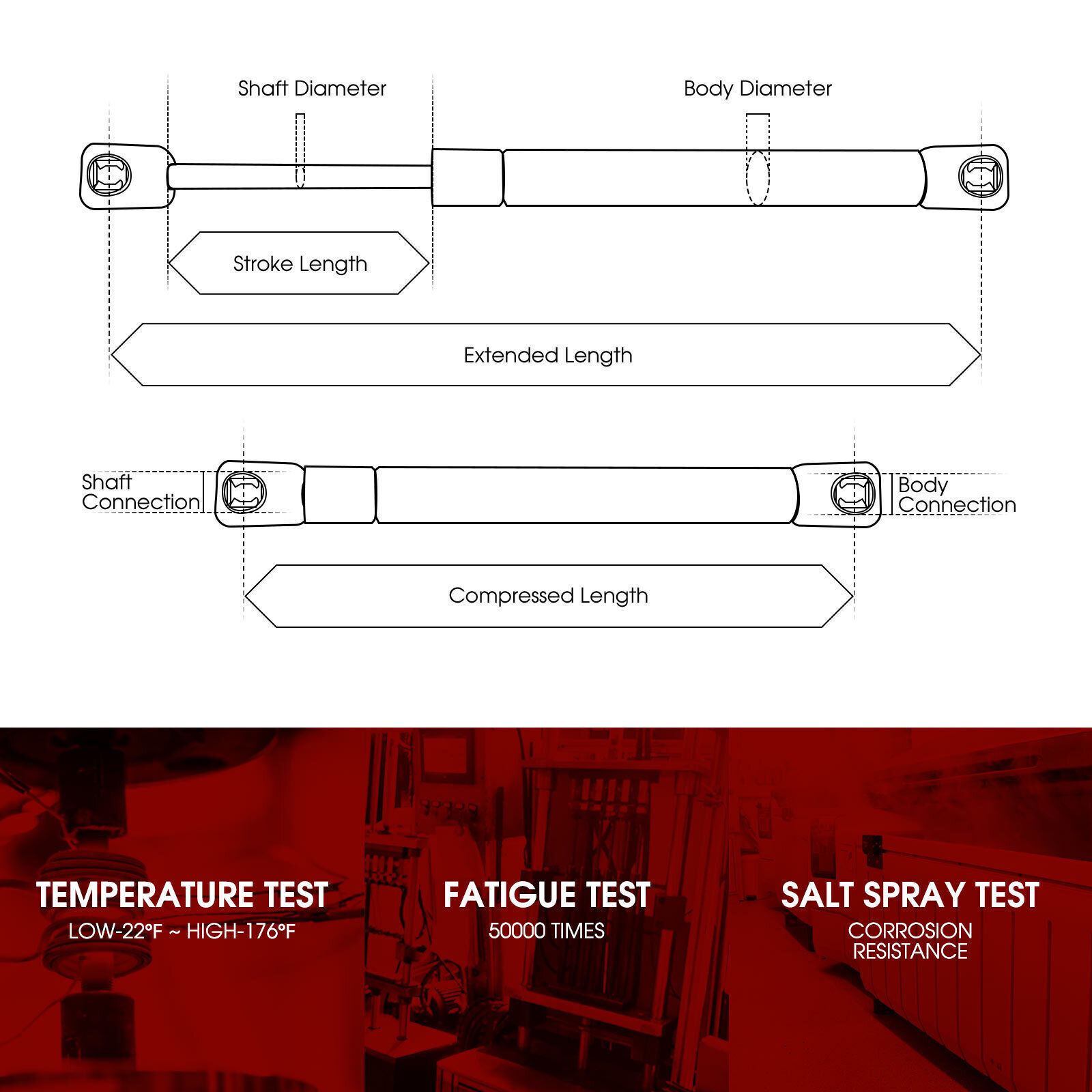 2x Front Left & Right Hood Lift Support Shock Strut for Nissan Murano 2015-2022
