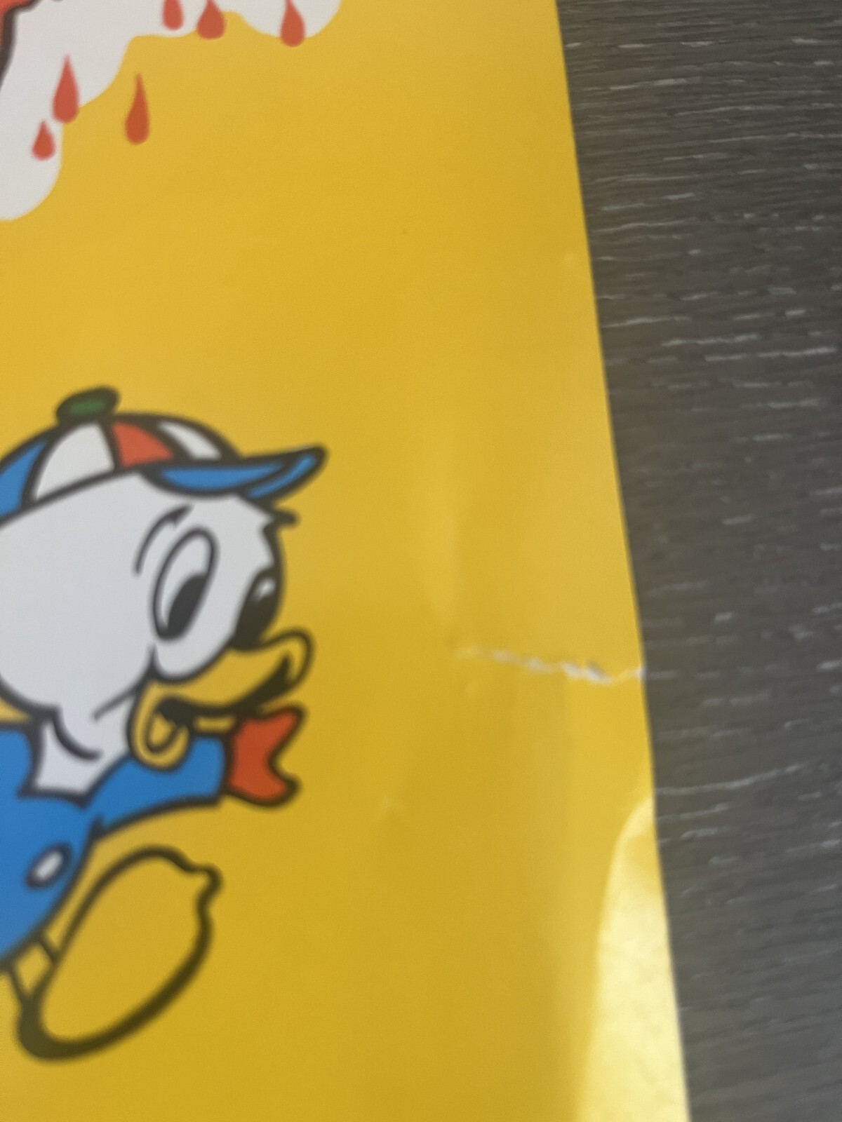 Vintage 1987 Disneyland Disney World Wet Paint Donald Duck Sign Disney Prop