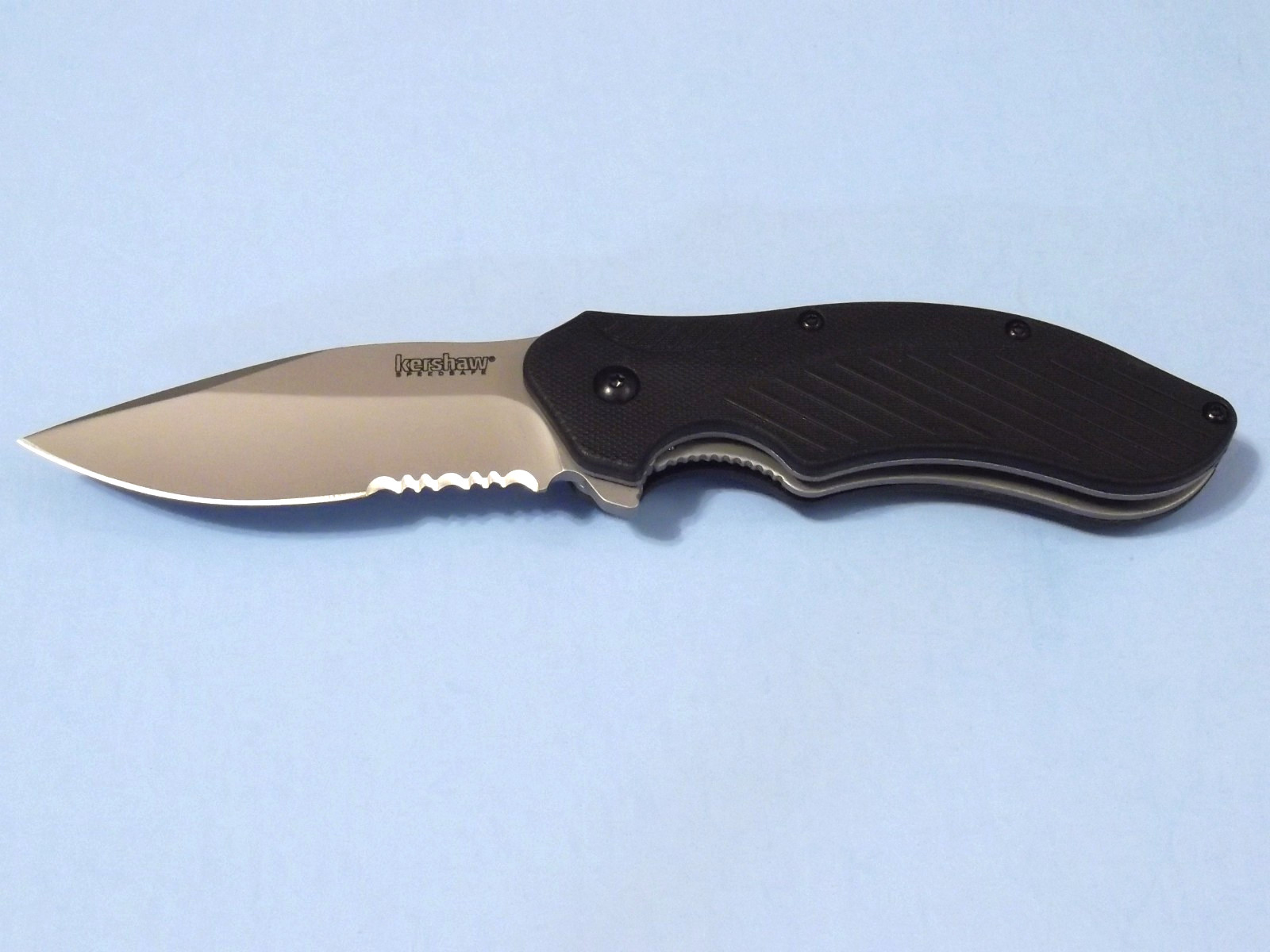 Kershaw 1605ST CLASH Black part serrate assisted linelock knife 4 3/8" closed