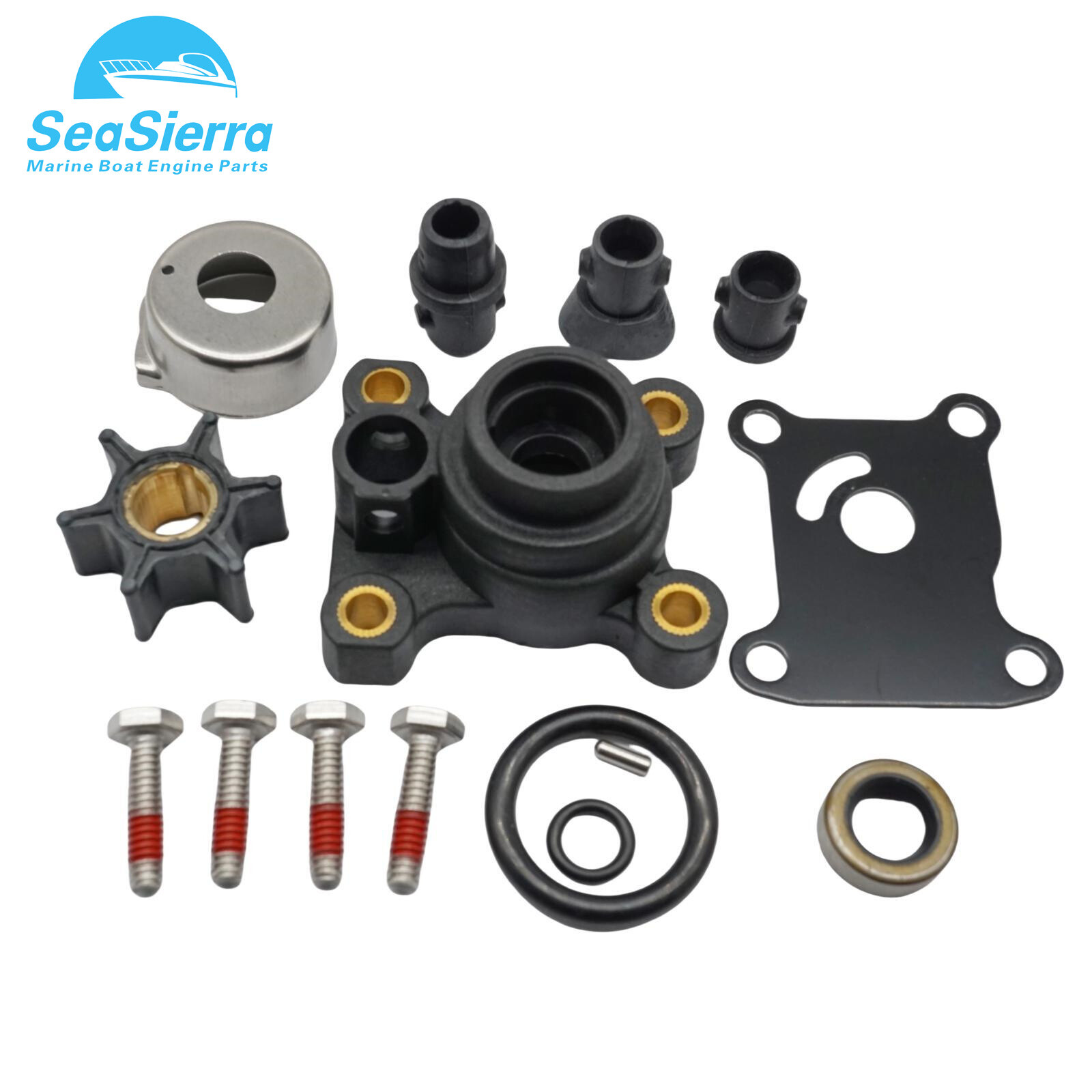 Water Pump Impeller Kit for Johnson Evinrude 9.9-15HP 1974-2007 Replaces 394711