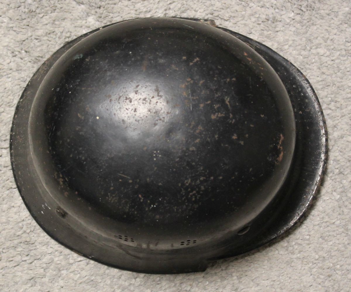 WW2 GERMAN STAHLHELM HELMET FSP M34 FIREFIGHTERS FIRE PROTECTION POLICE (a)