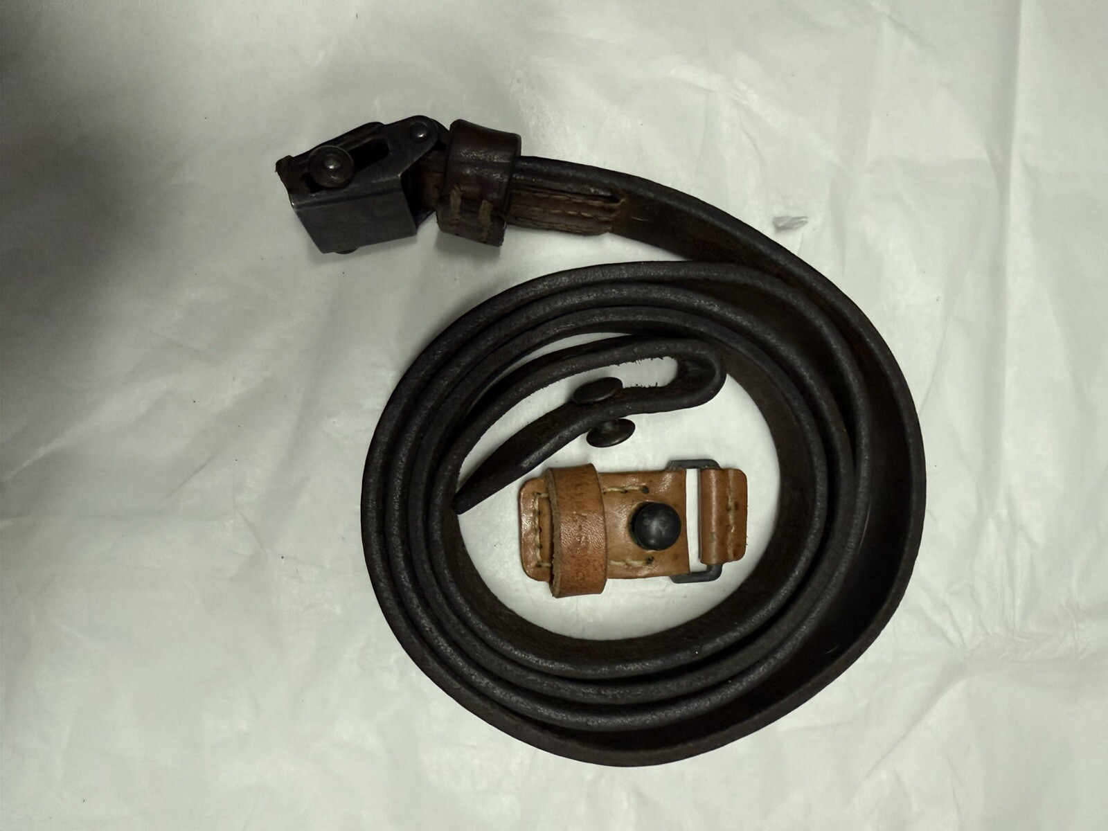 German WW2 or post war 54” Leather Rifle Sling Fits Mauser