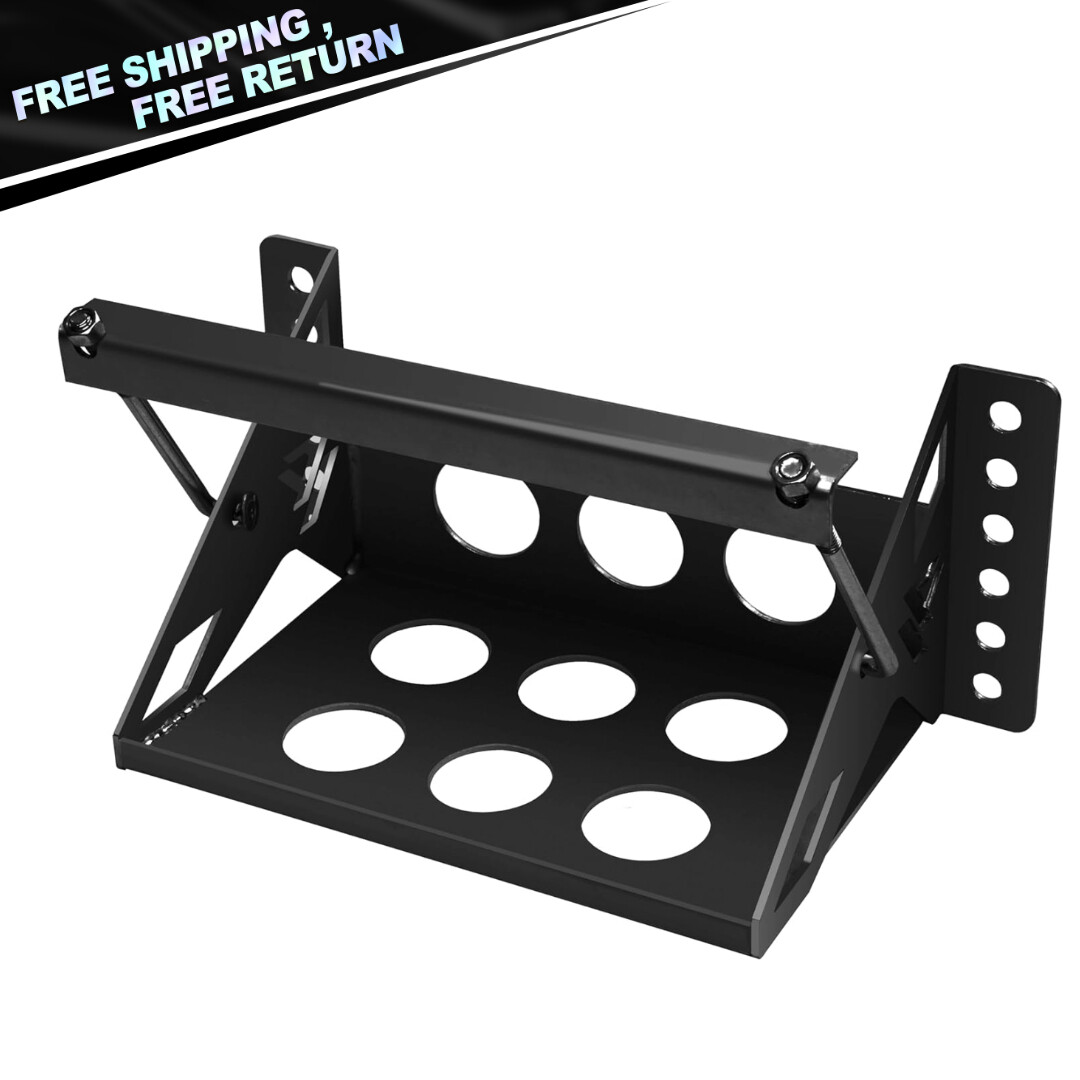Steel Bolt on Battery Mounting Box Tray Universal Fits 14.3" Overall Hold Down