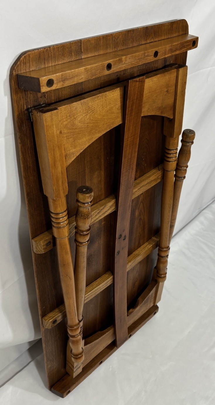 Antique Vintage Folding Wood Sewing Work Table w/ Ruler 35.75"x18" Child’s