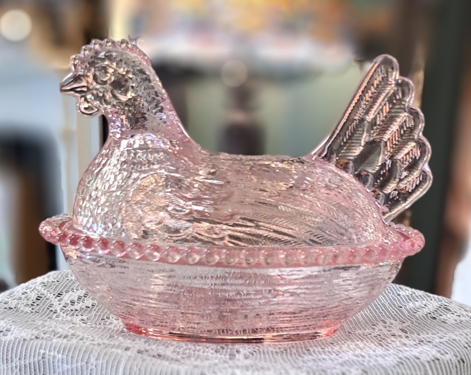 Set of 6 Hen On Nest, COMPLETE SET of Rose's Closet w/ Box, Small Indiana Style