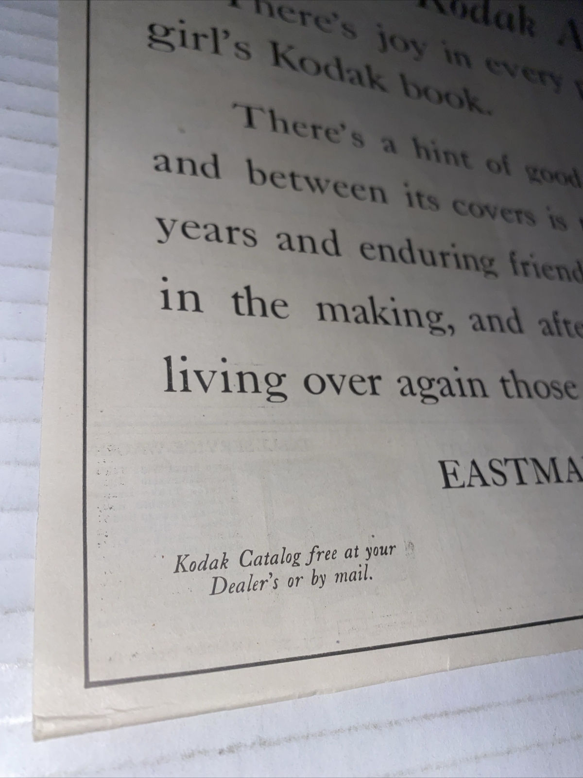 Eastman Kodak 1919 Vintage AD School Girls Book Photo Album Promo Rochester NY