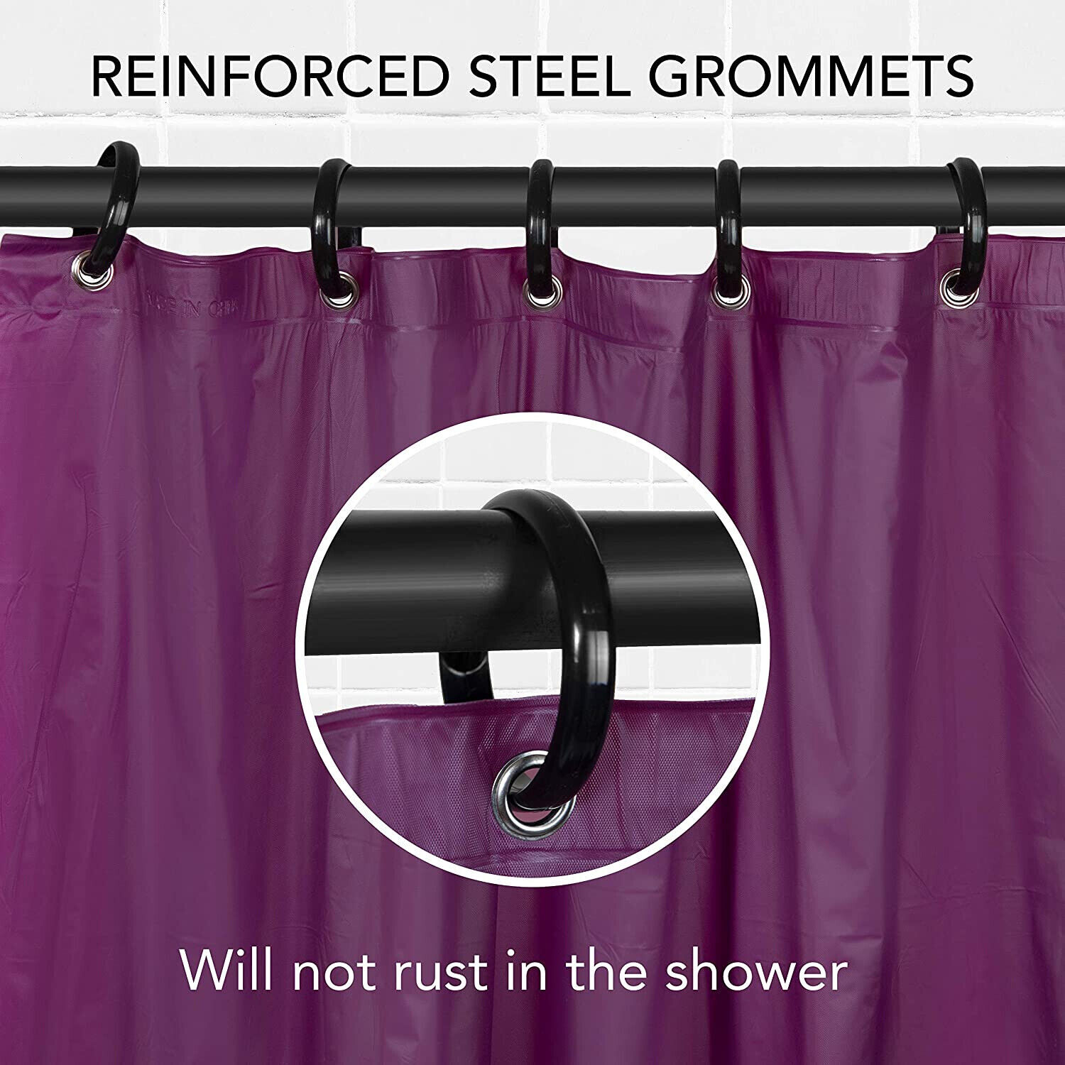 2 PACK SOLID WATER REPELLENT BATHROOM SHOWER CURTAIN VINYL LINER MANY COLORS