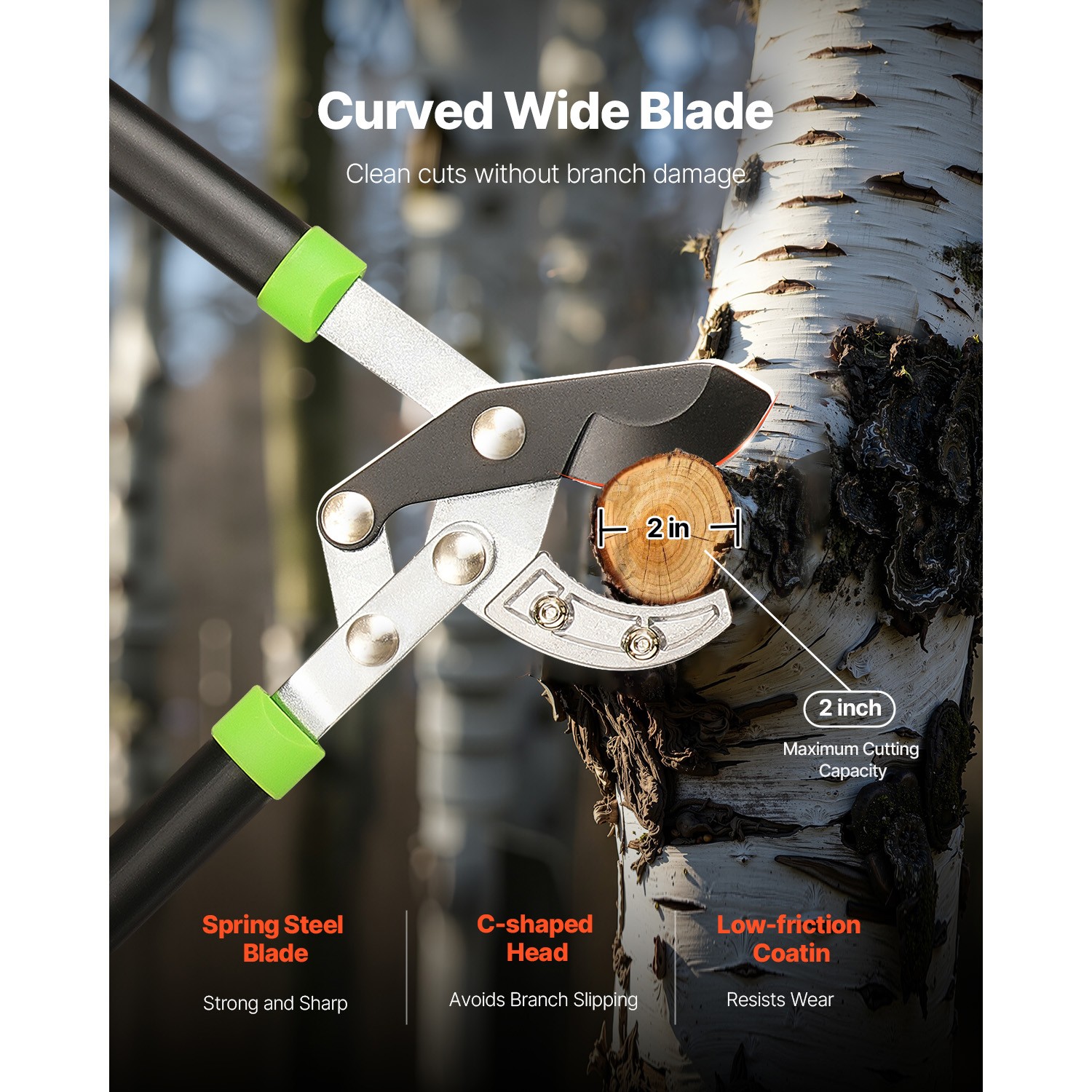 32 inch Loppers for Tree Trimming Branch Cutter Steel Heavy Duty to 2 inch