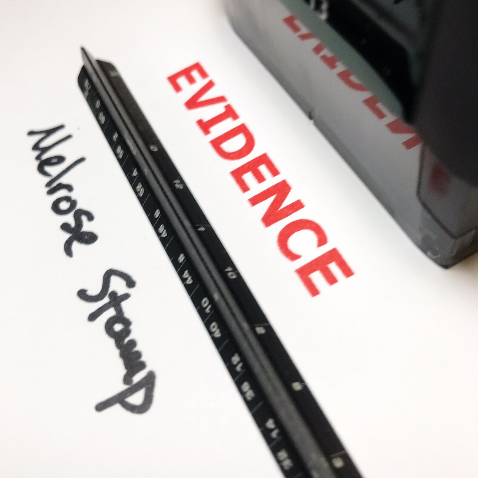 Evidence Rubber Stamp Red Ink Self Inking Ideal 4913