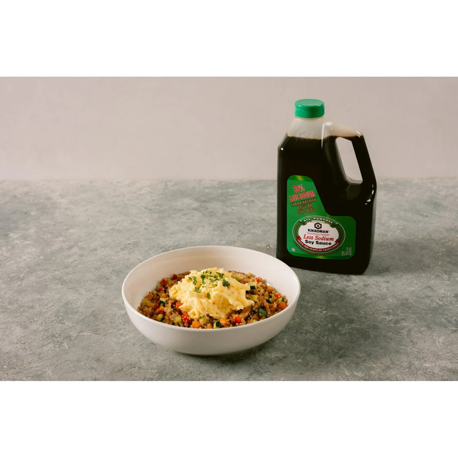 Kikkoman Less Sodium soy sauce, 40 oz ,Free Shipping.