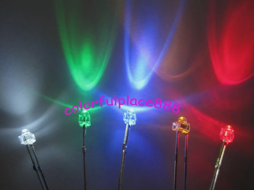 1.8mm Red Yellow Blue Green White Orange Purple Pink Warm Water Clear LED Leds