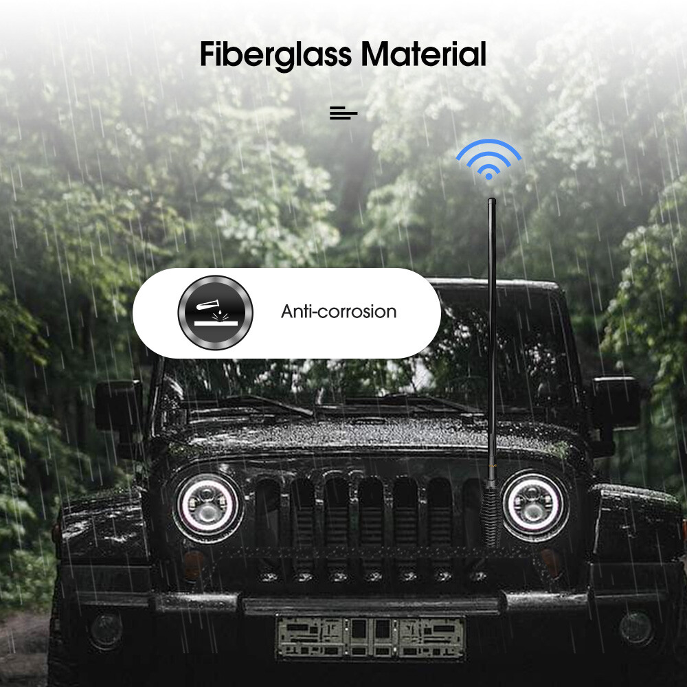 Retevis MR300 GMRS Crash-proof Fiberglass Car Antenna For Mobile Car Radios