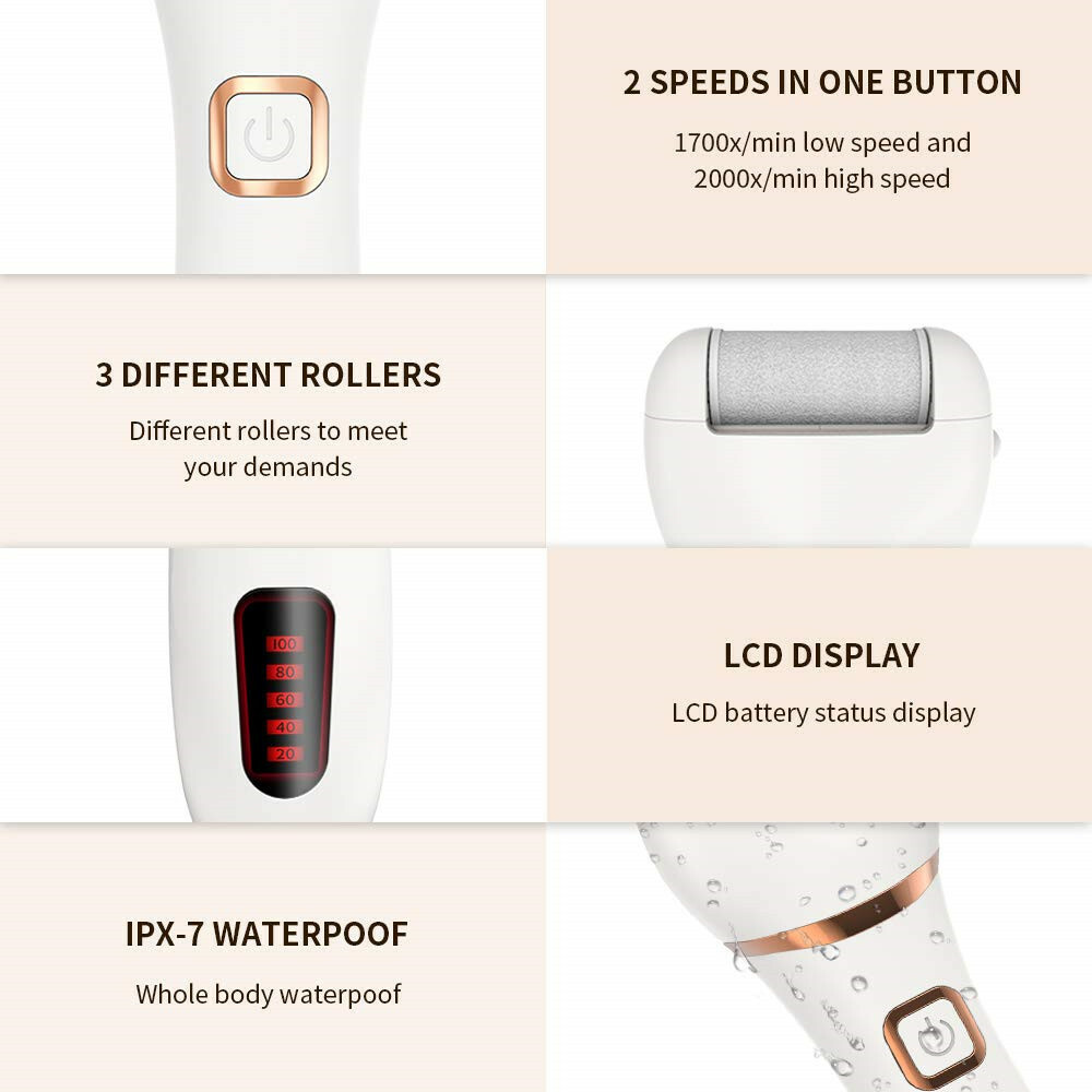 Professional Electric Foot Grinder File Callus Dead Skin Remover Pedicure Tool