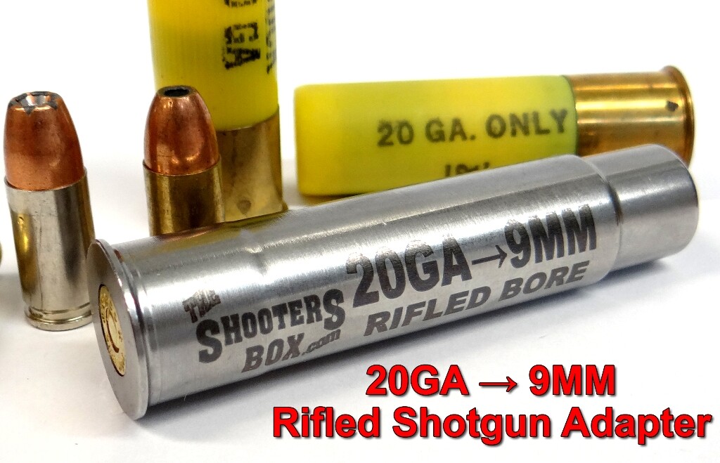 20GA to 9MM RIFLED Shotgun Adapter - Chamber Reducer - Stainless - Free Shipping