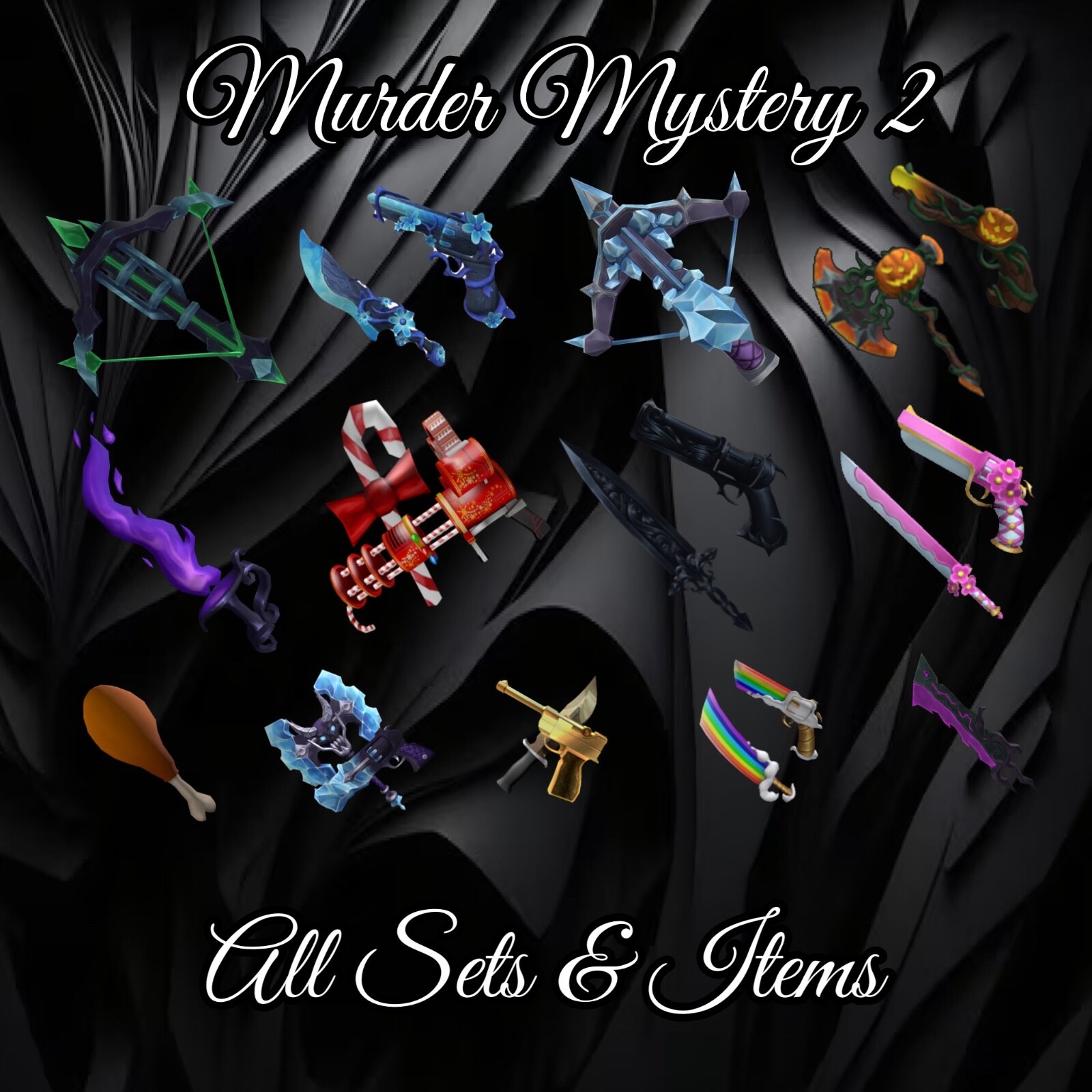 Murder Mystery 2 MM2 All Sets and Items - In Game Items - Quick and Cheap!!